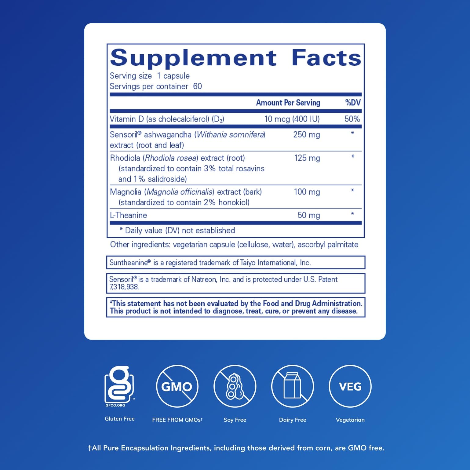 Pure Encapsulations Cortisol Calm - Supports Cortisol Health & Relaxation - Contains Ashwagandha & L-Theanine - Restful Sleep - 60 Capsules Pure Encapsulations uk supplements