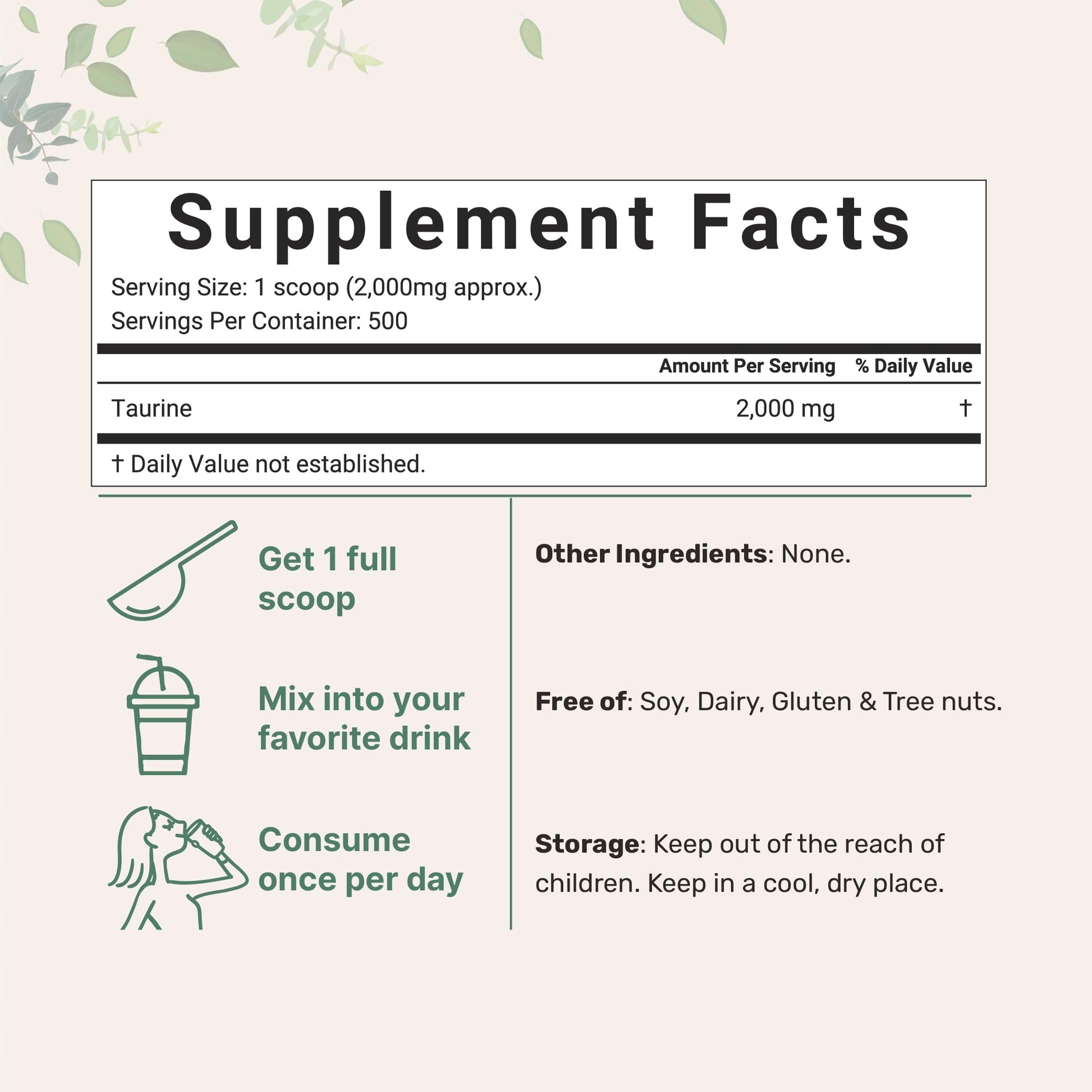 Micro Ingredients Taurine Powder Supplement | 1 KG, 2000mg Per Serving | Unflavored | 100% Pure, Easily Absorbed Free Form | Essential Amino Acids for Exercise, Energy, & Heart Support Micro Ingredients uk supplements