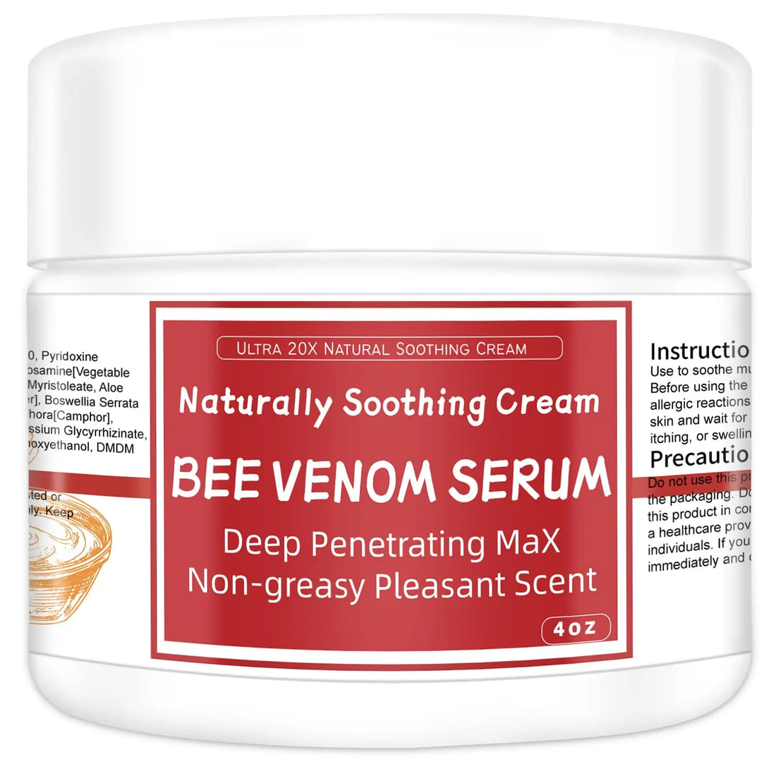 AEROMAXX Bee Venom Muscle & Joint Cream, 10X Ultra Strength Care Ointment, Natural Organic Formula, for Shoulder, Back, Neck, Hands, Knuckles, Elbows, Feet, Leg, Knees, Ankle, Adults, Seniors AEROMAXX uk supplements