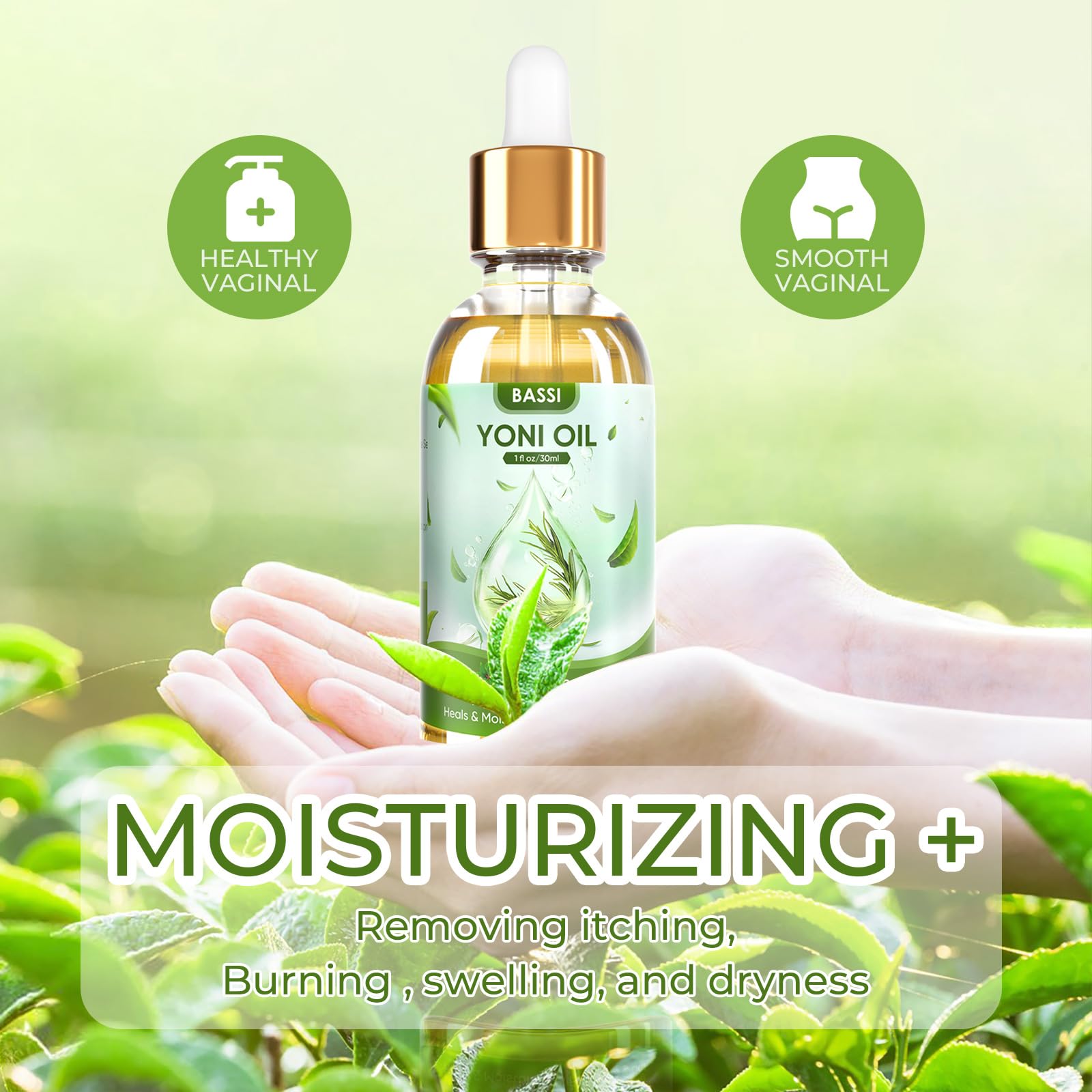 BASSI 2PCS Yoni Oil Organic Feminine Oil Vaginal Moisturizer For Wetness - Ph Balance for Women BASSI uk supplements