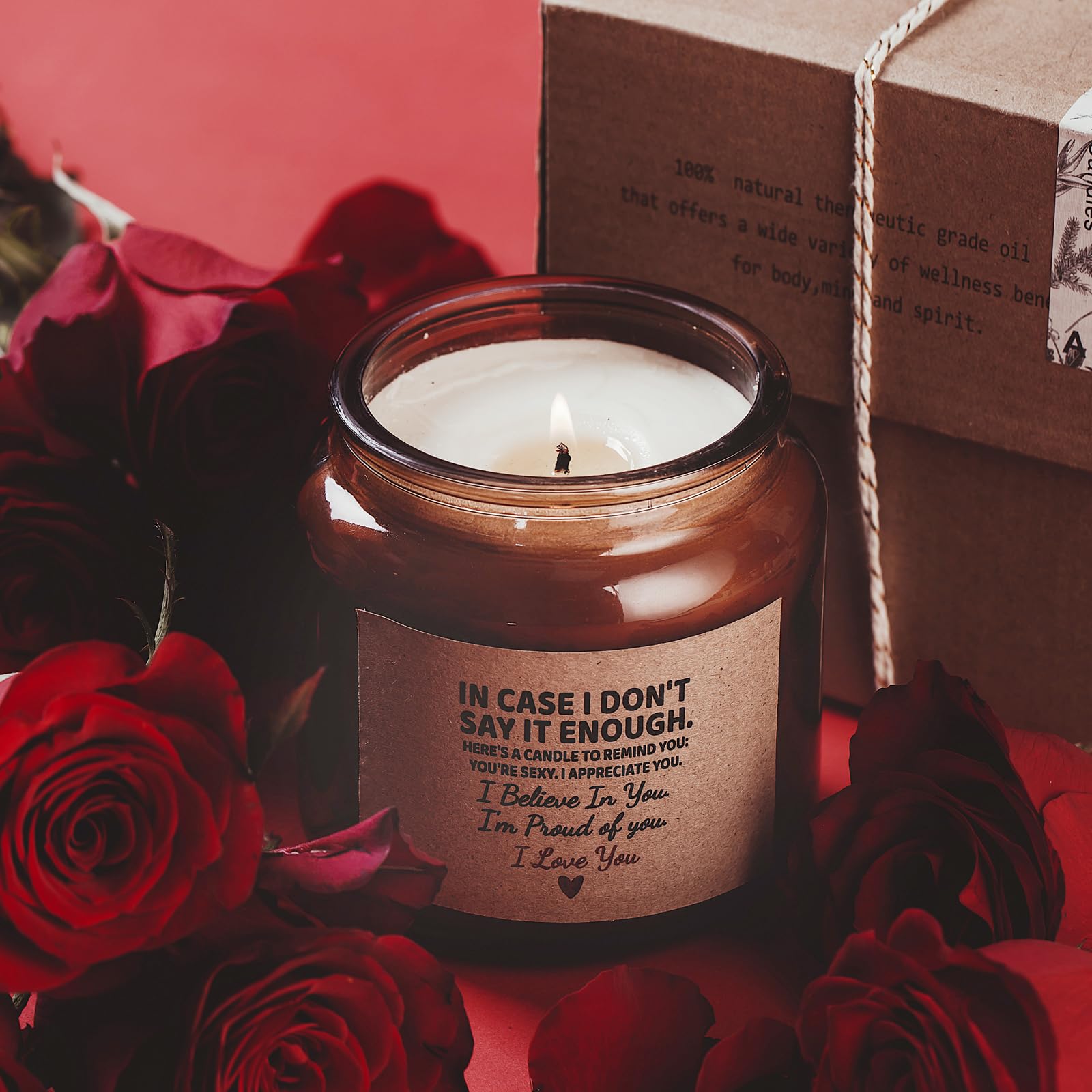 Candle Amber Moss Scented, Valentines Day Gifts for Her Girlfriend Wife, Romantic Anniversary YINUO LIGHT uk supplements