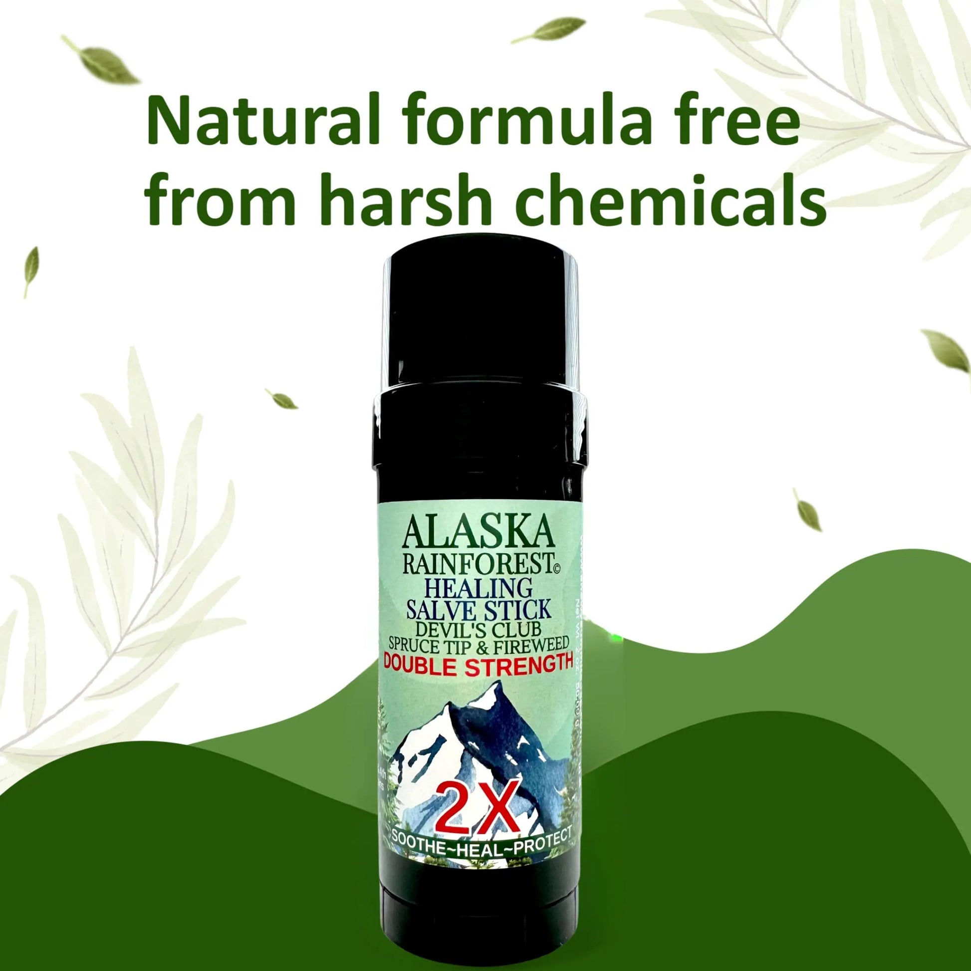 Snowy Summit Alaska Rainforest 2X Salve Stick - Salve for Dry Skin & Joint Relief - Natural Salve for Soothing Skin with Gentle Aroma - Body & Hand Salve - Muscle Rub Alaskan Devil’s Club Oil Snowy Summit uk supplements
