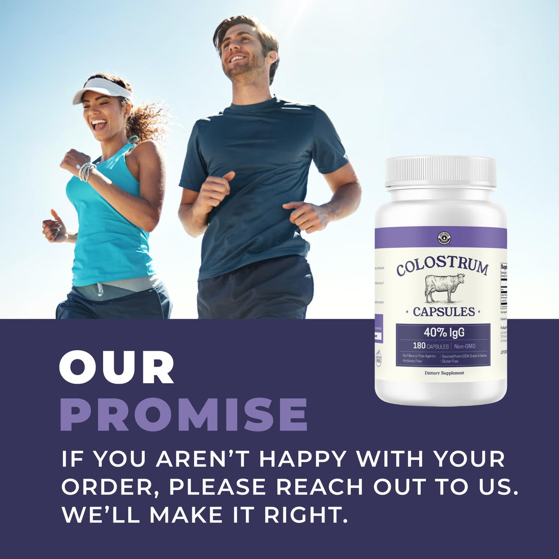 180ct Colostrum Capsules 40% IgG - USA Sourced Bovine Colostrum Powder Left Coast Performance uk supplements