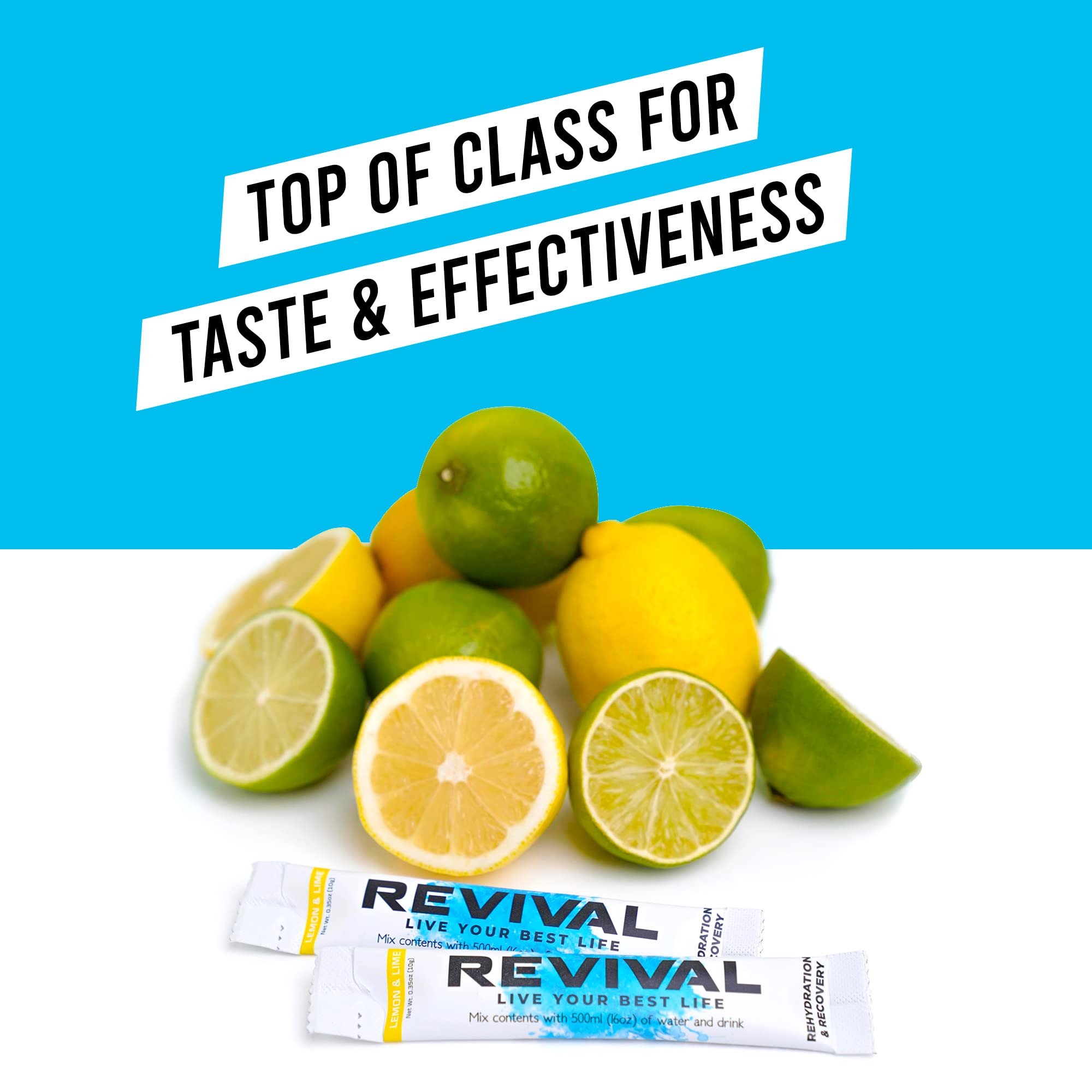 Revival Rapid Rehydration, Electrolytes Powder - High Strength Vitamin C, B1, B3, B5, B12 Revival Shots uk supplements