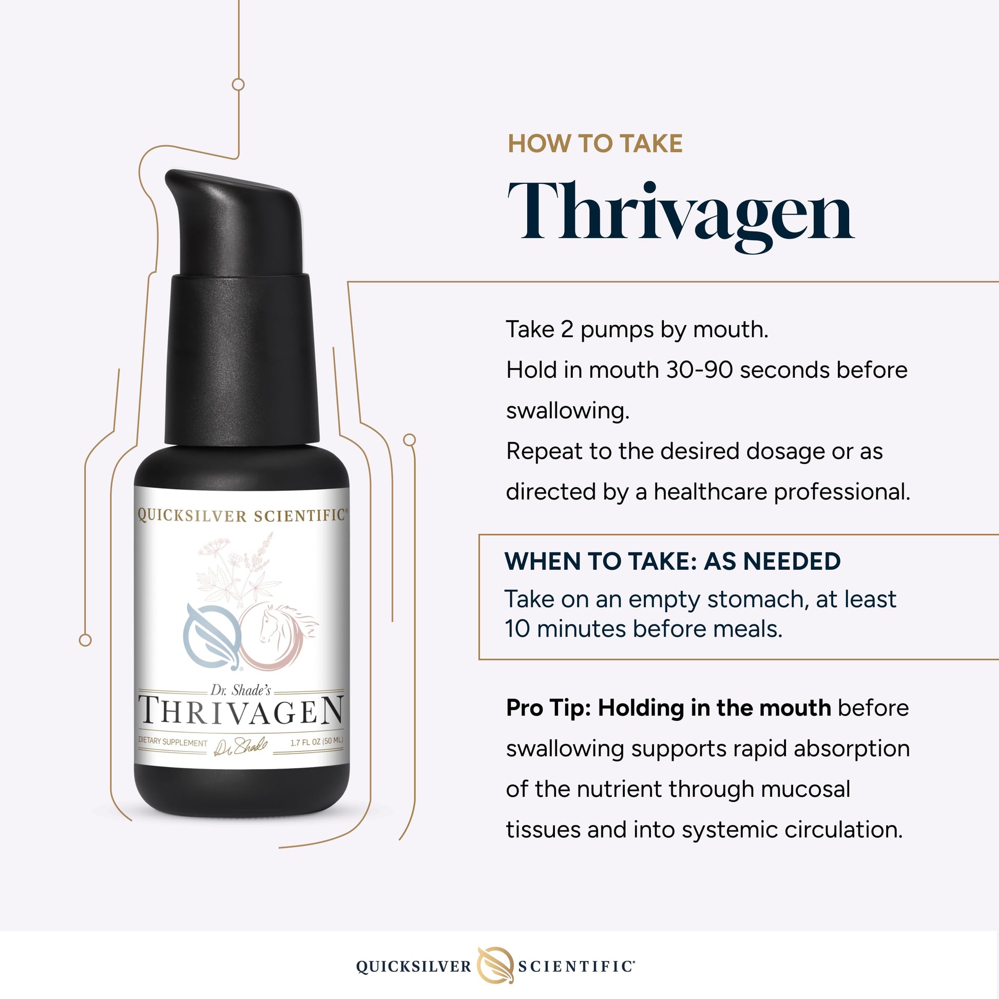 Quicksilver Scientific Thrivagen - Women's Health Supplement with 15 Energy, Hormone Balance & Adrenal Support Botanicals - Adaptogenic Herbs with Shatavari, Rhodiola & Maca Root (1.7oz / 50ml) Quicksilver Scientific uk supplements