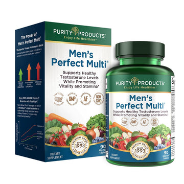 Purity Products Men's Perfect Multi from Vitamins, Minerals and Phytonutrients - Promotes Energy, Vitality and Stamina - Easy to Swallow - 90 Tablets Purity Products uk supplements