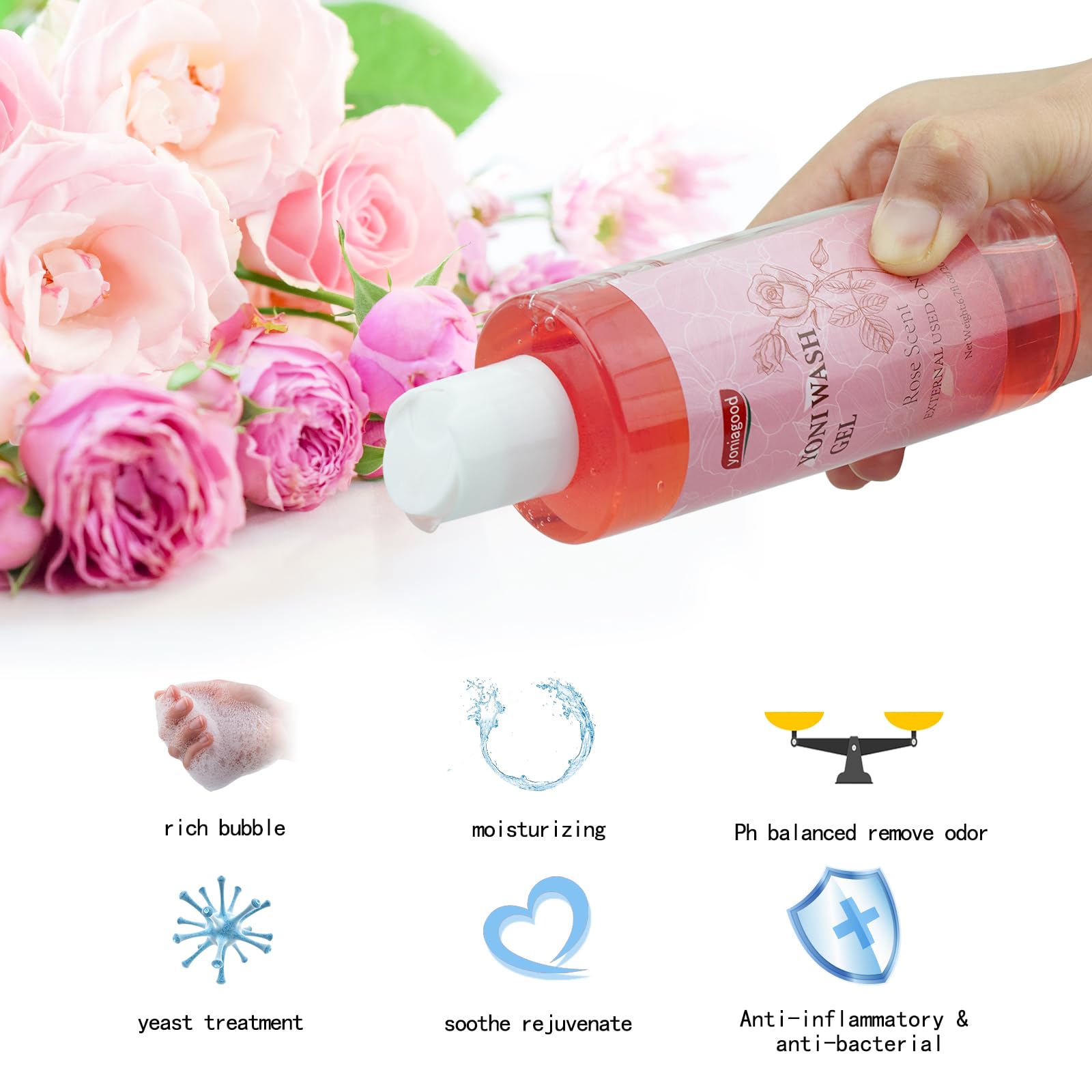 4 pack Yoni Wash Yoni Essential Oil Soap for Women Set, 2 * 30ml Feminine Oil, 6.7 fl.oz Feminine Wash yoniagood uk supplements