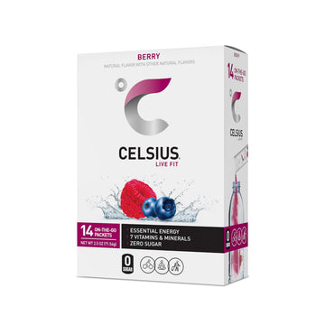 CELSIUS On-the-Go Powder Stick Packs, Zero Sugar (14 Sticks per Pack), Berry, 2.5 Ounce CELSIUS uk supplements