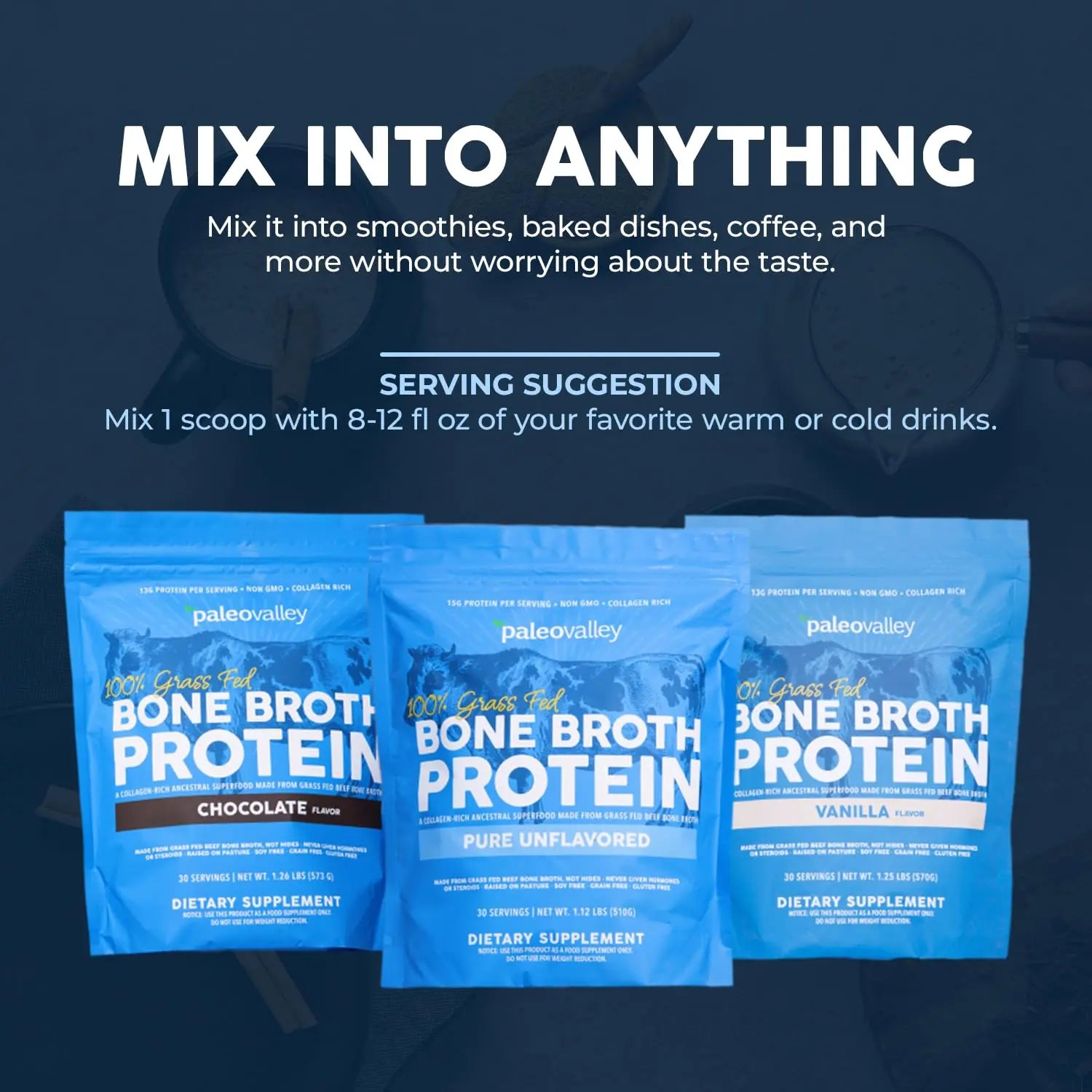 Paleovalley 100% Grass Fed Beef Bone Broth Protein Powder - Rich in Collagen Peptides for Hair, Skin, Gut Health, Bone and Joint Support Paleovalley uk supplements