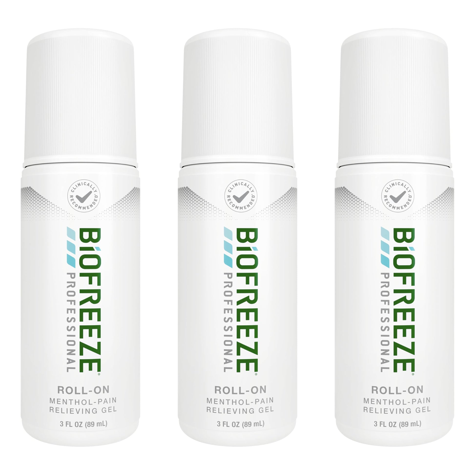 Biofreeze Professional Pain Relief Roll On, Travel Size Arthritis Discomfort Reliever, Fast Acting & Long Lasting Formula, Cooling Menthol Gel 3 Fl Oz (Pack of 3) Biofreeze uk supplements