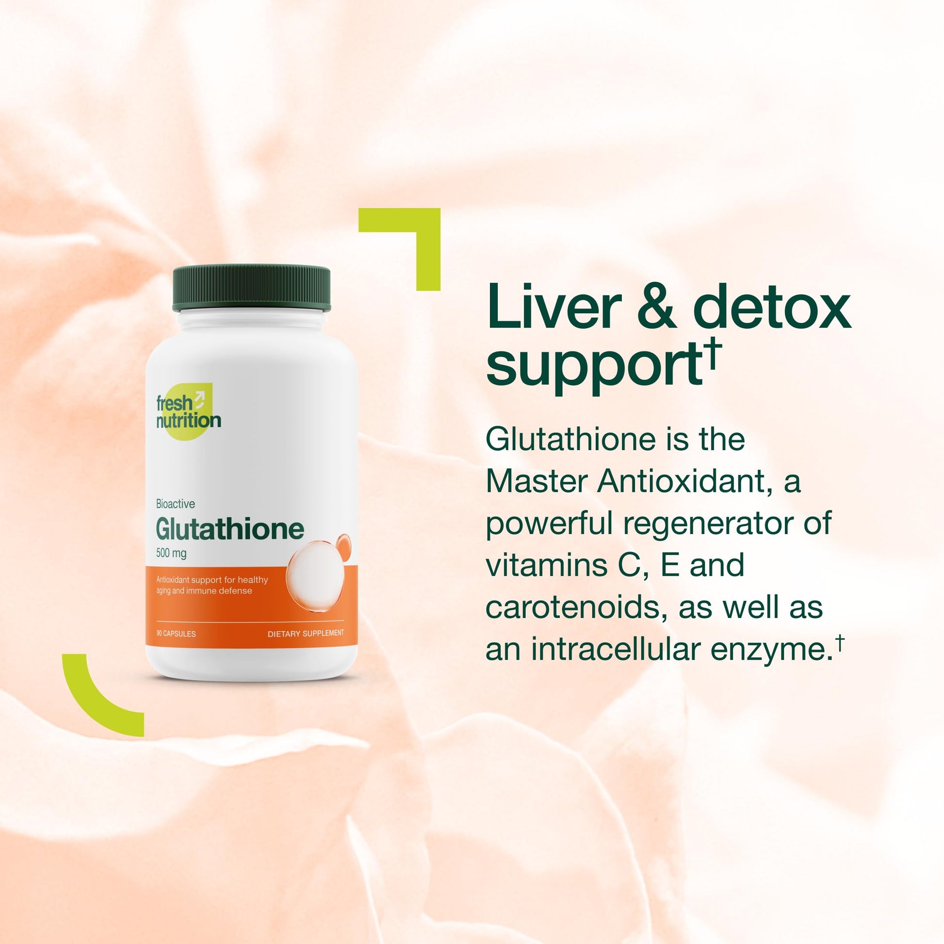 Glutathione Supplement Capsule - Strongest DNA Verified Glutathione Reduced - Vegan Friendly, Non GMO, Gluten & Soy Free Fresh Nutrition uk supplements