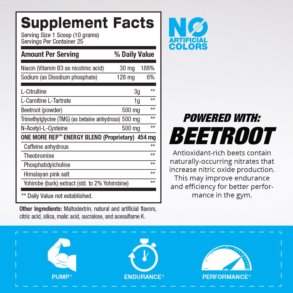 BPI Sports One More Rep Pre-Workout Powder - Increase Energy and Stamina - Intense BPI Sports uk supplements
