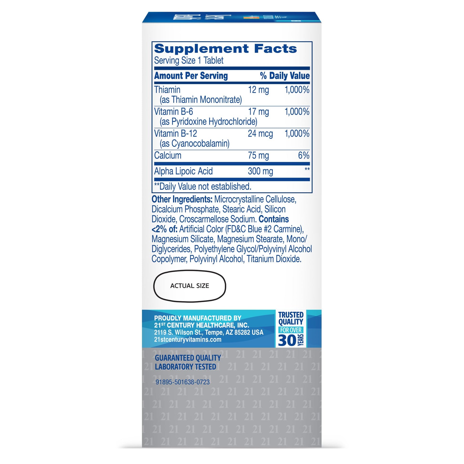 21st Century Nerve Health Tablets (30 Count), Alpha Lipoic Acid 300mg, B1, B6, & B12 Vitamins for Nerve Function Support, Antioxidant ALA Supplement, Gluten Free. Non-GMO, & Vegan 21st Century uk supplements