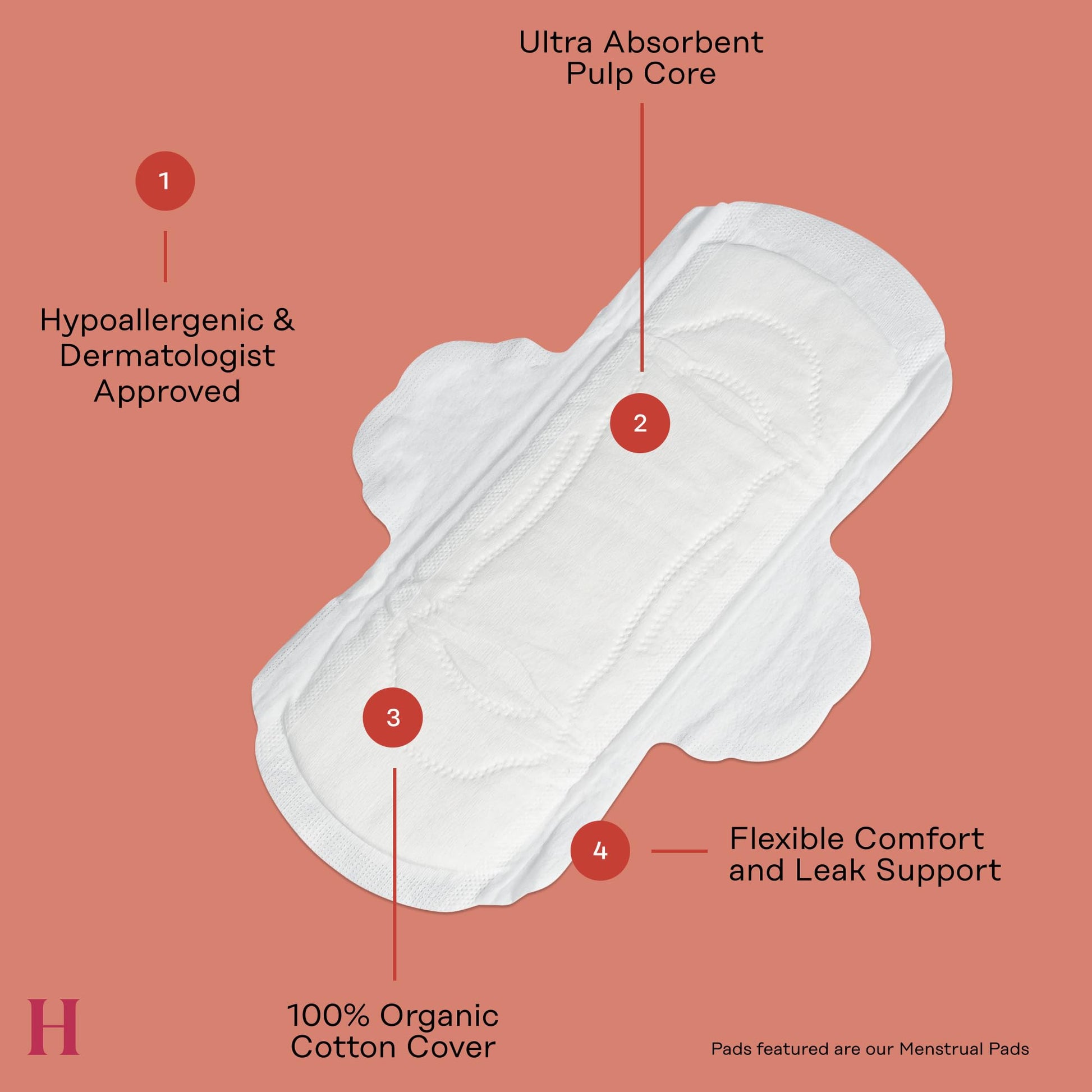 The Honey Pot Company - Non-Herbal Regular Flow Pads with Wings - Organic Pads for Women The Honey Pot Company uk supplements