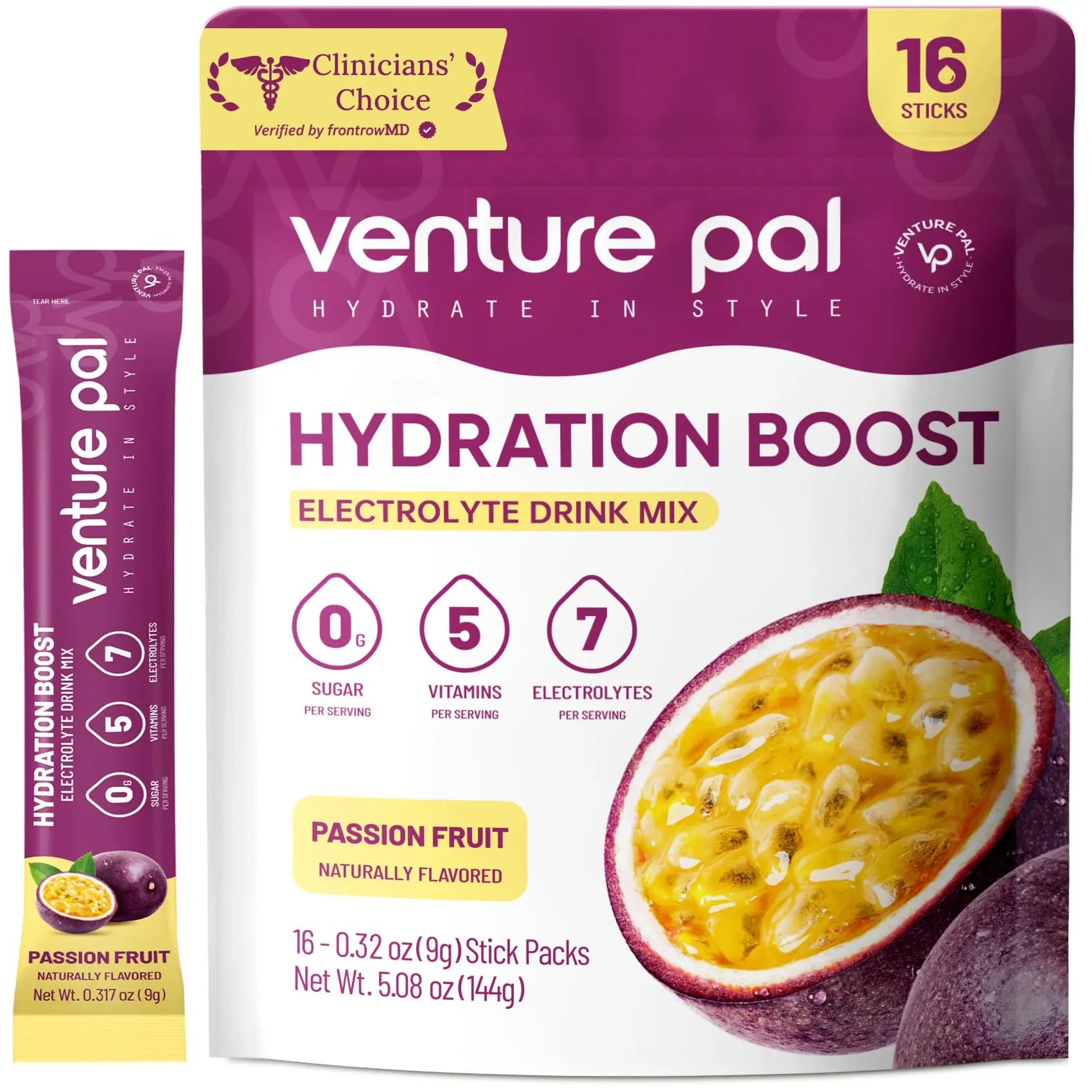 Venture Pal Sugar Free Electrolyte Powder Packets - Liquid Daily IV Drink Mix for Rapid Hydration & Party Recovery | 5 Vitamins & 7 Electrolytes| Keto Friendly Venture Pal uk supplements