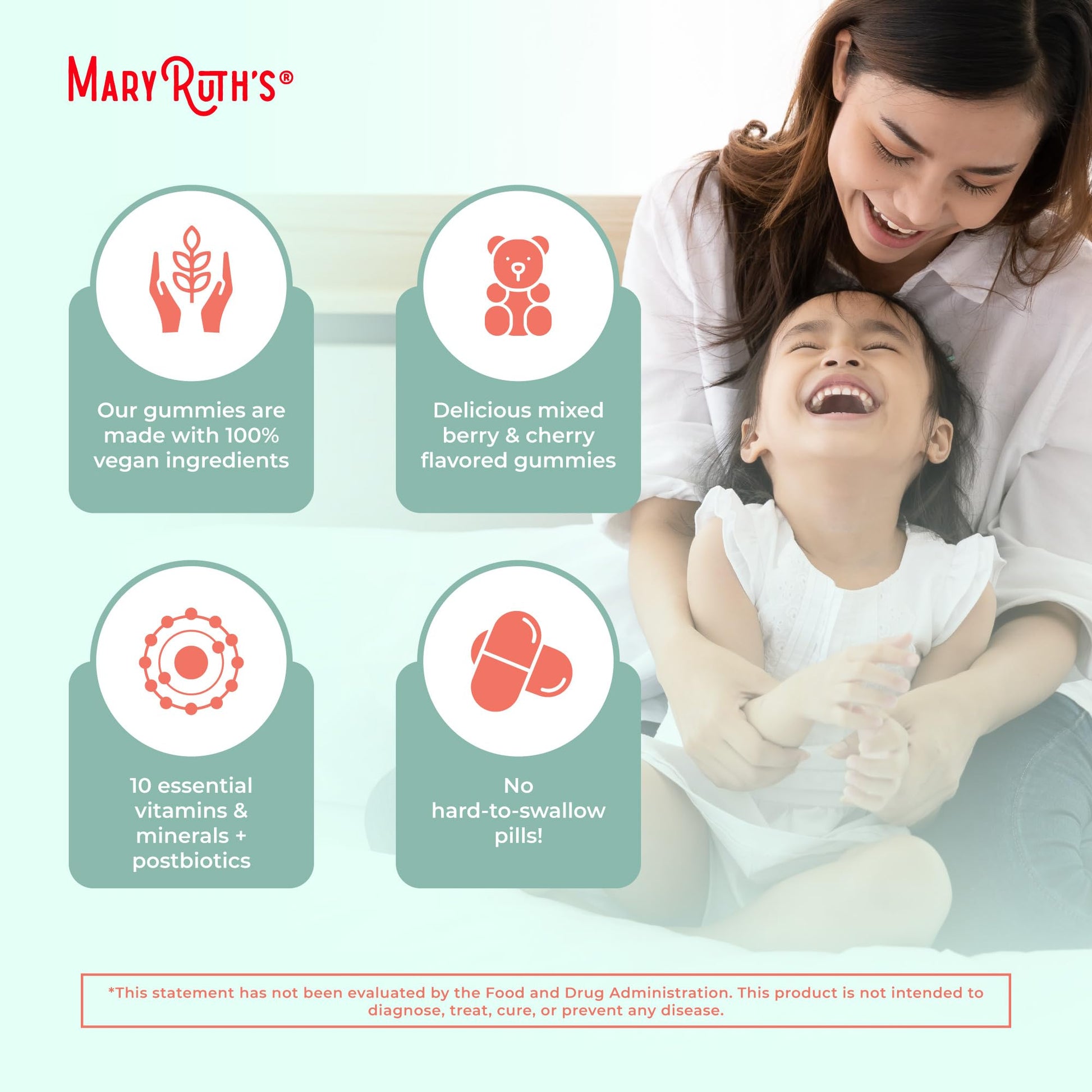 MaryRuth Organics Toddler Multivitamin Gummies + Postbiotics | USDA Organic | Vitamins for Kids Ages 2+ | Immune Support | Vitamin C | Vitamin D3 | Vitamin A | Zinc | Vegan | Non-GMO | 60 Servings MARYRUTH'S uk supplements