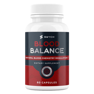Blood Balance Supplement for Healthy Blood Support, Circulation, Metabolism & Vitality | Energy Formula with Premium Ingredients | Holistic Products to Support Cardiovascular Function – 60 Capsules SWYCH uk supplements