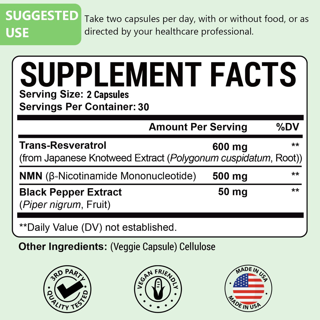 99% Ultra Purity NMN 500mg + Trans-Resveratrol 600mg, 1150mg NMN Resveratrol Supplement, 3-in-1 Advanced Formula for Boost* NAD, Cell, Immune, Energy & Muscle, Healthy Aging, Stabilized Form - 60 Caps Ascuoli uk supplements