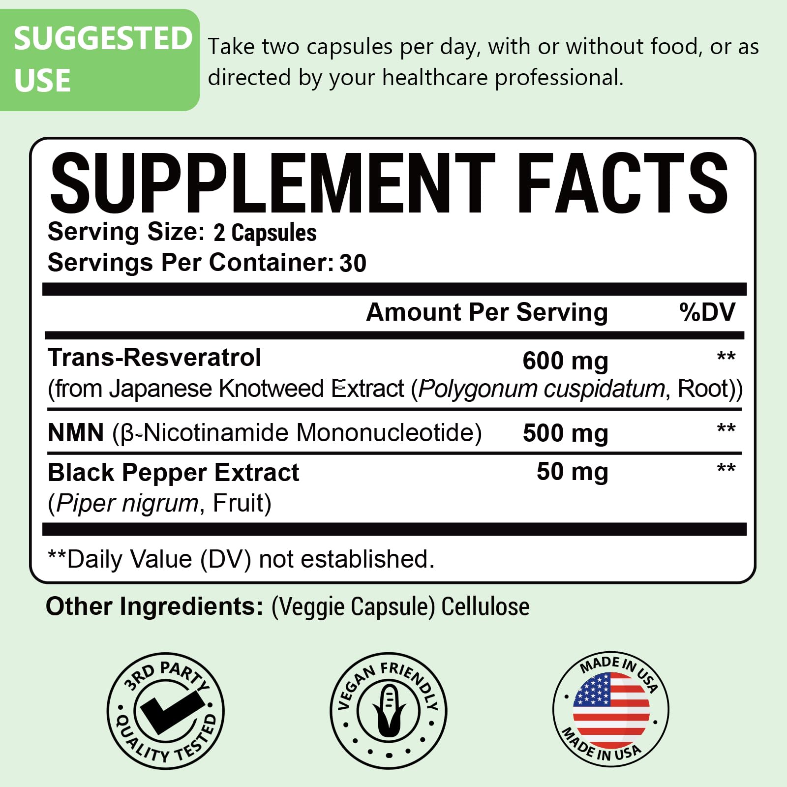 99% Ultra Purity NMN 500mg + Trans-Resveratrol 600mg, 1150mg NMN Resveratrol Supplement, 3-in-1 Advanced Formula for Boost* NAD, Cell, Immune, Energy & Muscle, Healthy Aging, Stabilized Form - 60 Caps Ascuoli uk supplements