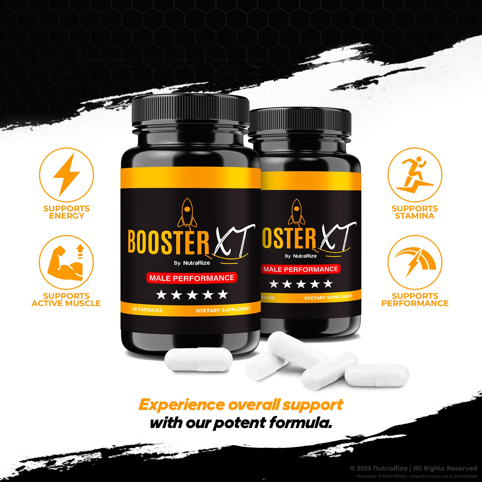 NutraRize Booster XT for Men, Male Enhancing Capsules, Premium Formula to Support Daily Energy & Peak Performance, Multivitamin Pills for Overall Health, BoosterXT Reviews (60 Capsules) NutraRize uk supplements
