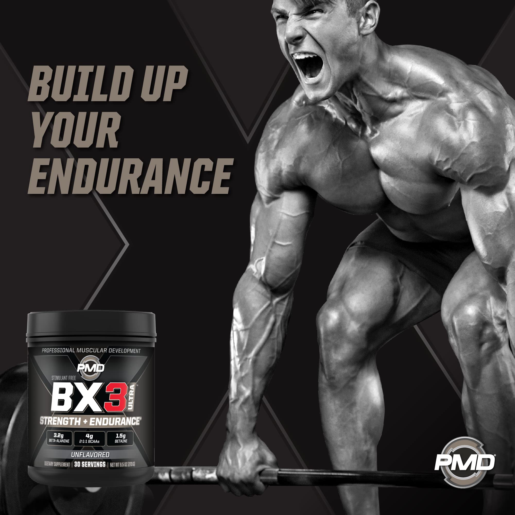 PMD Sports BX3 Ultra Muscle-Building Powder – Beta-Alanine, BCAAs, Betaine Anhydrous PMD uk supplements