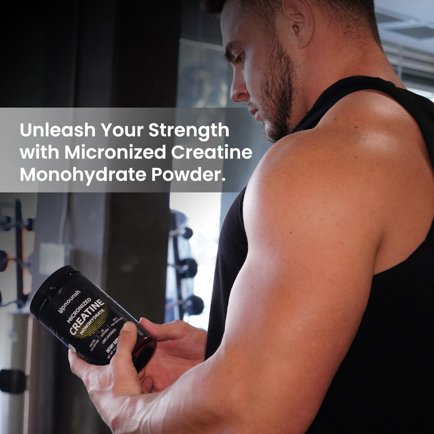 UpNourish Micronized Creatine Monohydrate Powder 400 G - Unflavored Vegan for Pre Workout, Muscle Building Pure Women and Men Instantized Supplement, 80 Servings 14.1096 Ounce UpNourish uk supplements