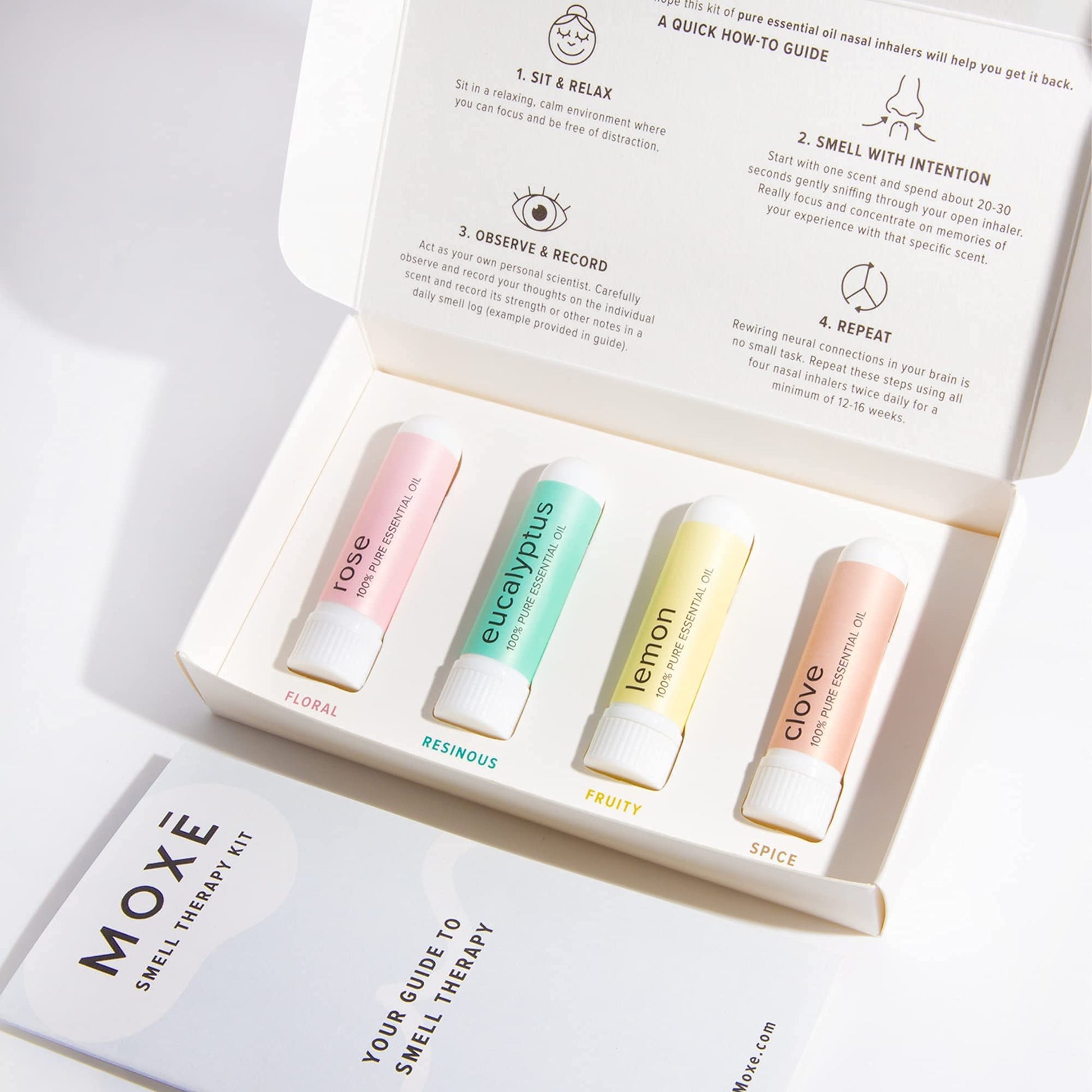 MOXĒ Smell Training Kit, Made in USA, 4 Essential Oils, Olfactory Regeneration, Helps Restore Sense MOXE uk supplements