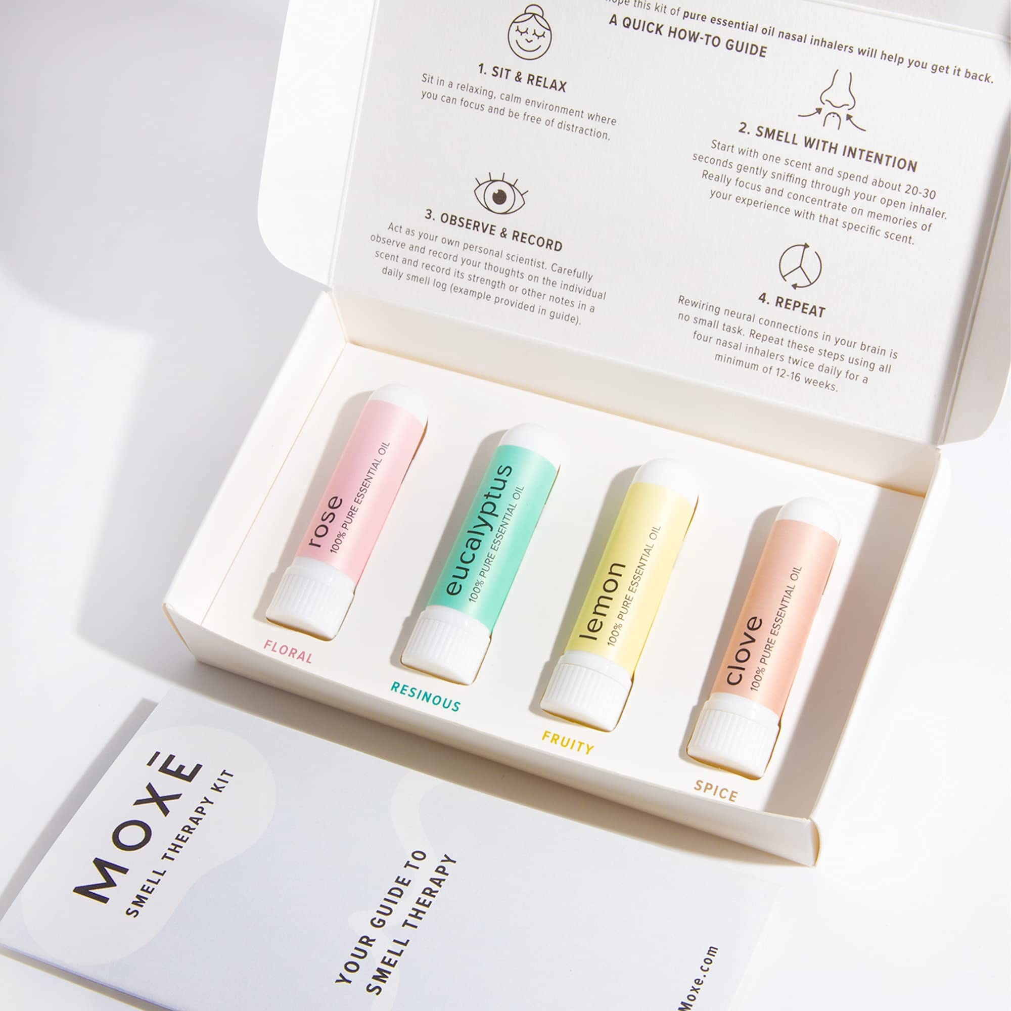 MOXĒ Smell Training Kit, Made in USA, 4 Essential Oils, Olfactory Regeneration, Helps Restore Sense MOXE uk supplements