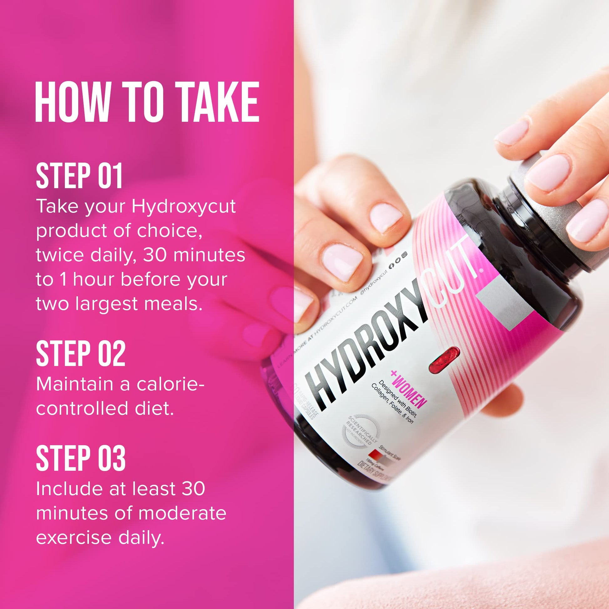 Hydroxycut + Women Pills with Biotin & Collagen | Hair Nails and Skin Vitamins | Iron Supplement Hydroxycut uk supplements