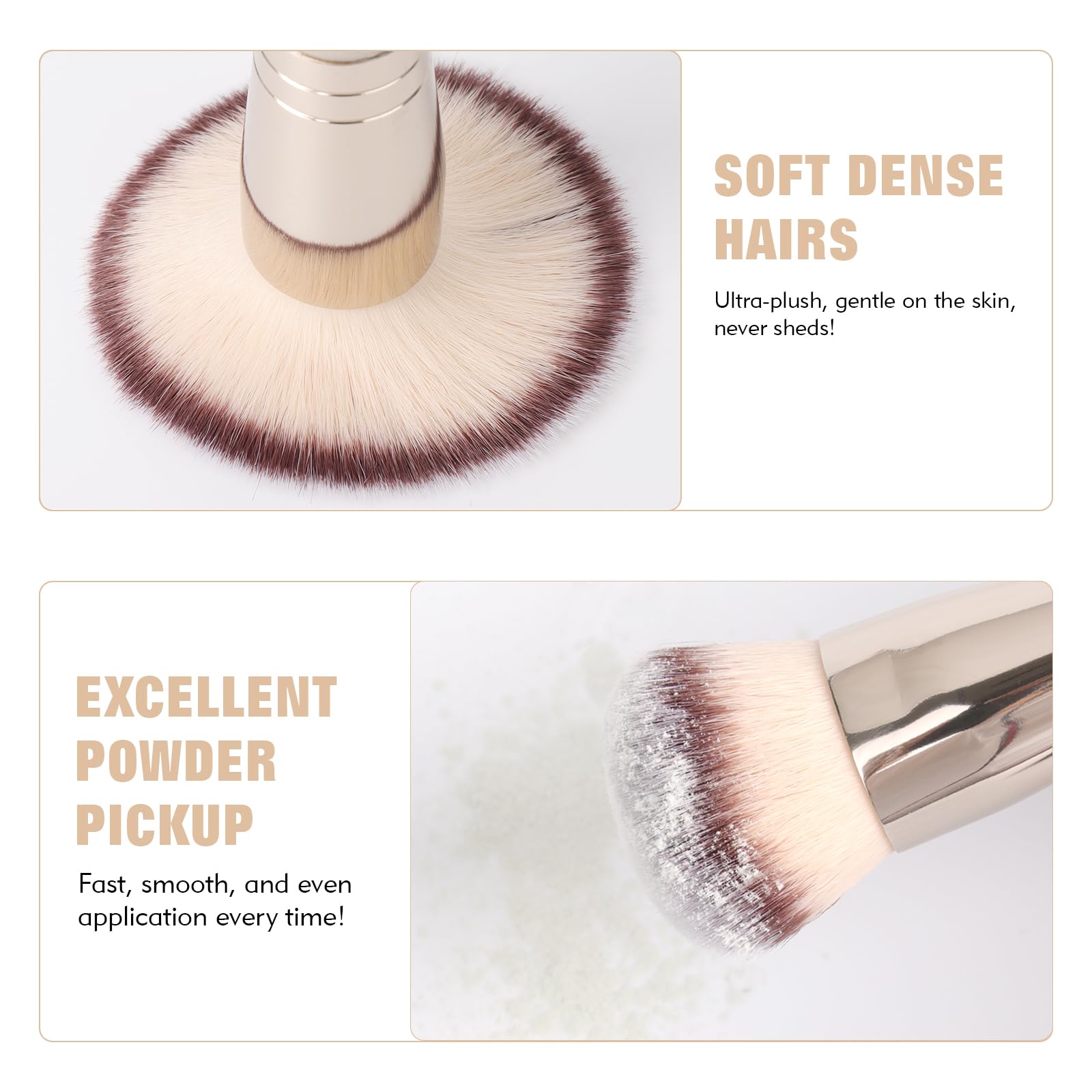 Dual-Ended Foundation Brush: Round & Angled Pro-Grade makeup brushes, 100% Vegan Synthetic Makeup Brush for Flawless Blending and Application of Liquid, Powder, Cream, Blush dpolla uk supplements