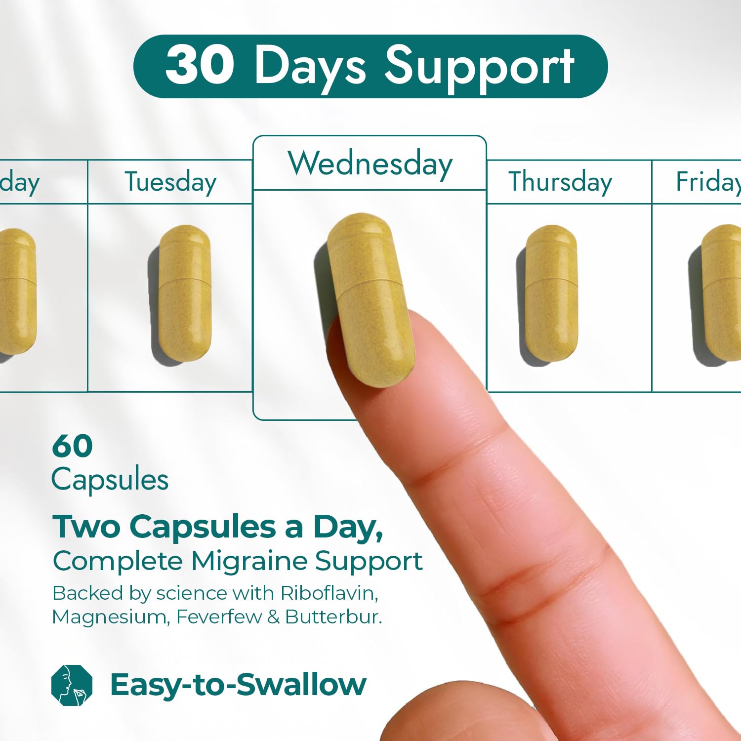 Nature's Nectar Migraine Prevention Feverfew Capsules – PA Free Butterbur Root, Riboflavin 400 mg, Magnesium & Feverfew – Natural Migraine Supplement – 60 Capsules Nature's Nectar uk supplements