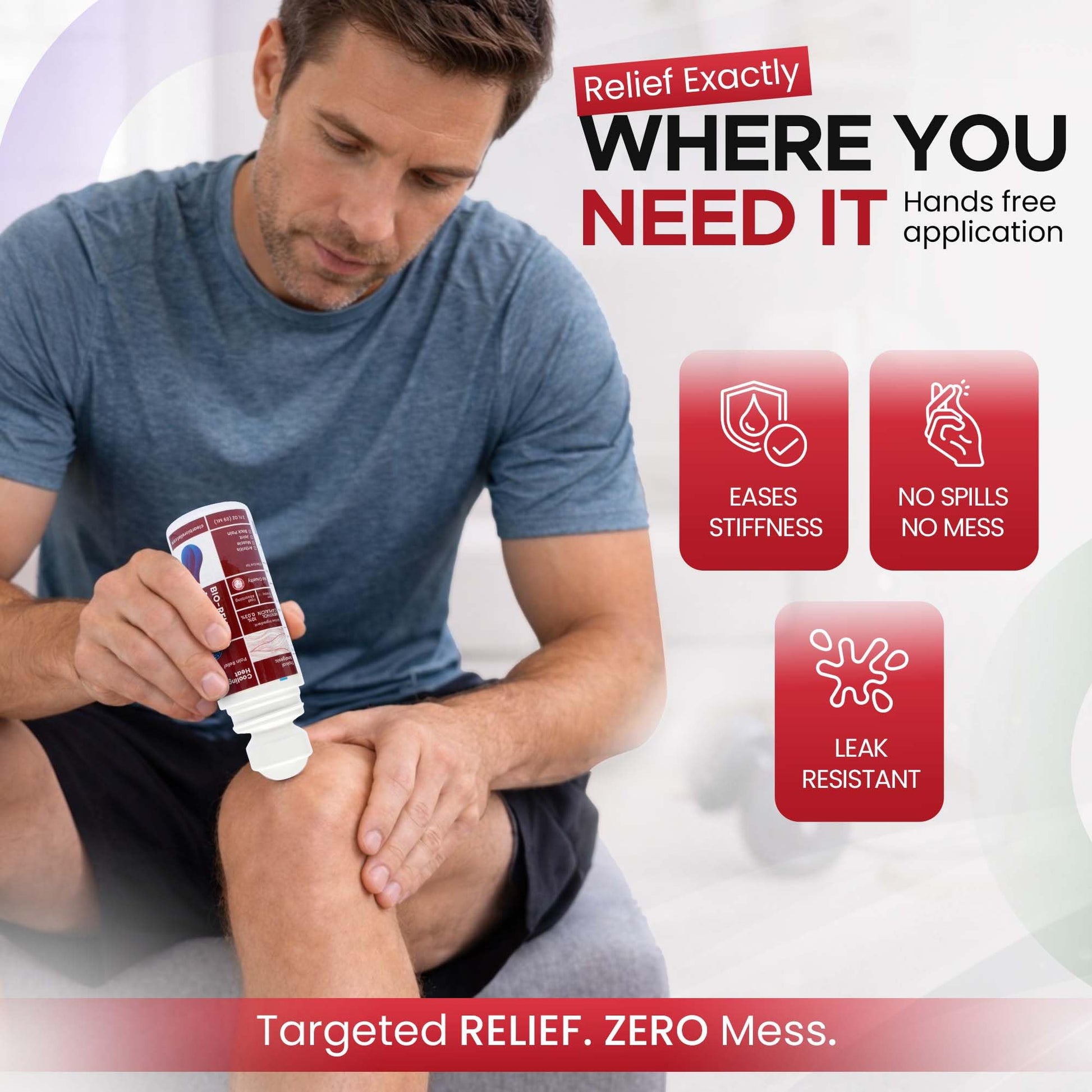 BIO-RELIEF +CH Pain Relief Roll On w 10% Methanol | Highly Effective, Cool & Topical Pain Relief Extra Strength for Arthritis,Muscle,Joint & Back | Easy Roll On Maximum Strength, Made in USA Scientific Solutions Global uk supplements