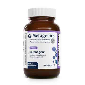 Metagenics Serenagen Supplement - Herbal Stress Management with Asian Ginseng & Chinese Herbs - Supports Calm, Focus, Energy & Sleep* - Non-GMO, Gluten-Free, Vegetarian - 60 Tablets Metagenics uk supplements