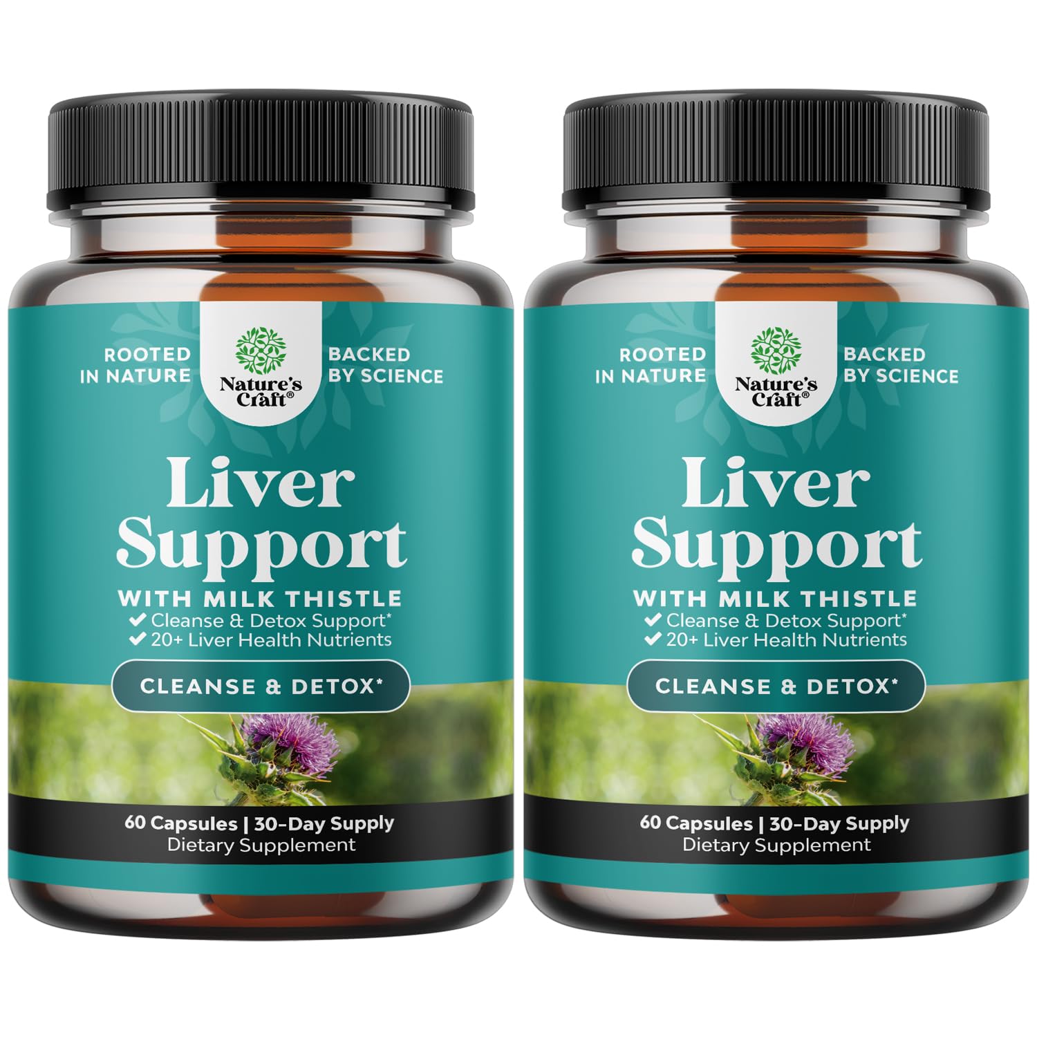 Liver Cleanse Detox & Repair Formula - Herbal Liver Support Supplement Natures Craft uk supplements