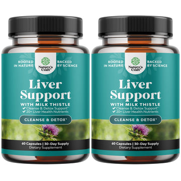 Liver Cleanse Detox & Repair Formula - Herbal Liver Support Supplement Natures Craft uk supplements