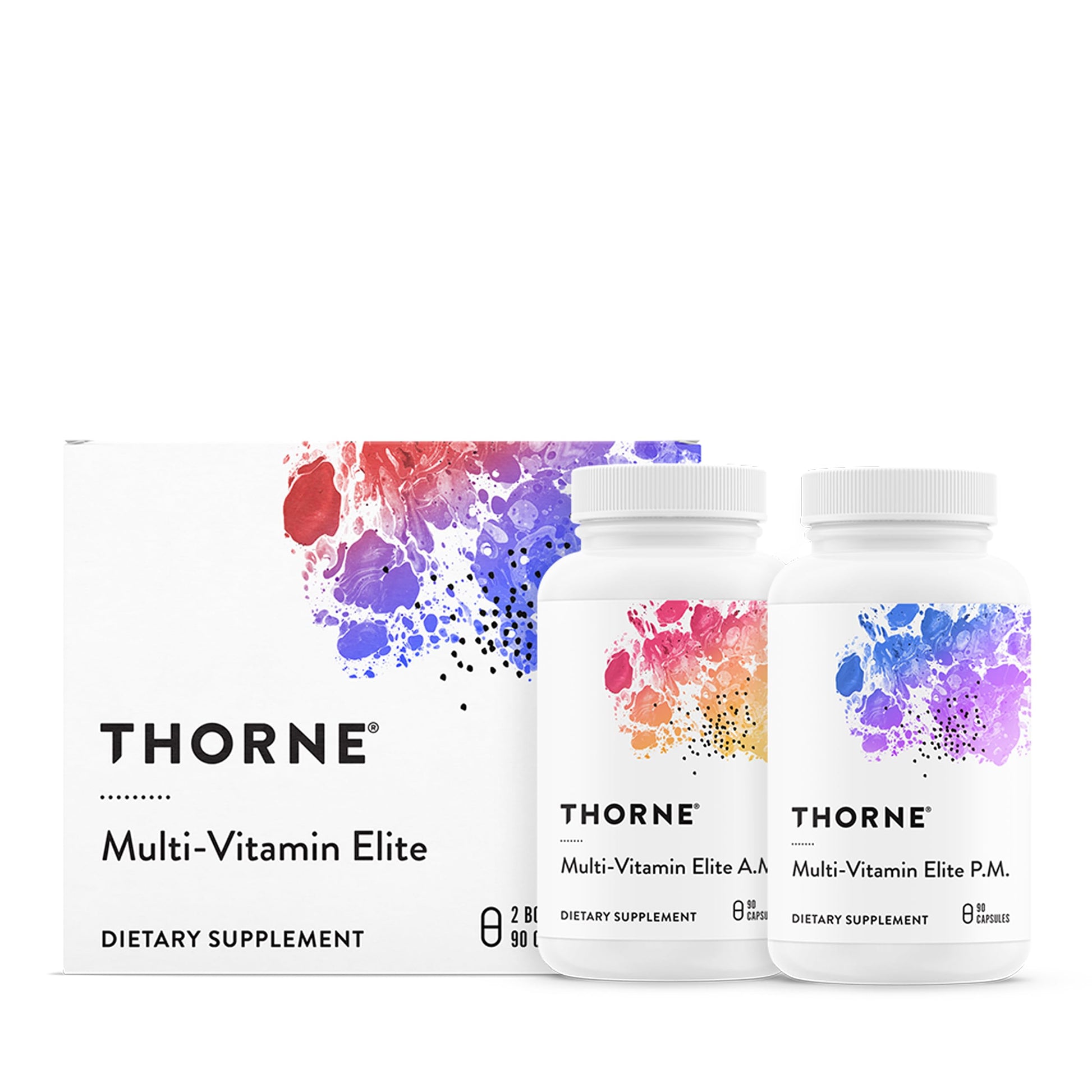 THORNE - Multi-Vitamin Elite - Daily Nutritional Supplement - AM Formula Supports Cellular Energy Production &PM Formula Supports Restful Sleep THORNE uk supplements