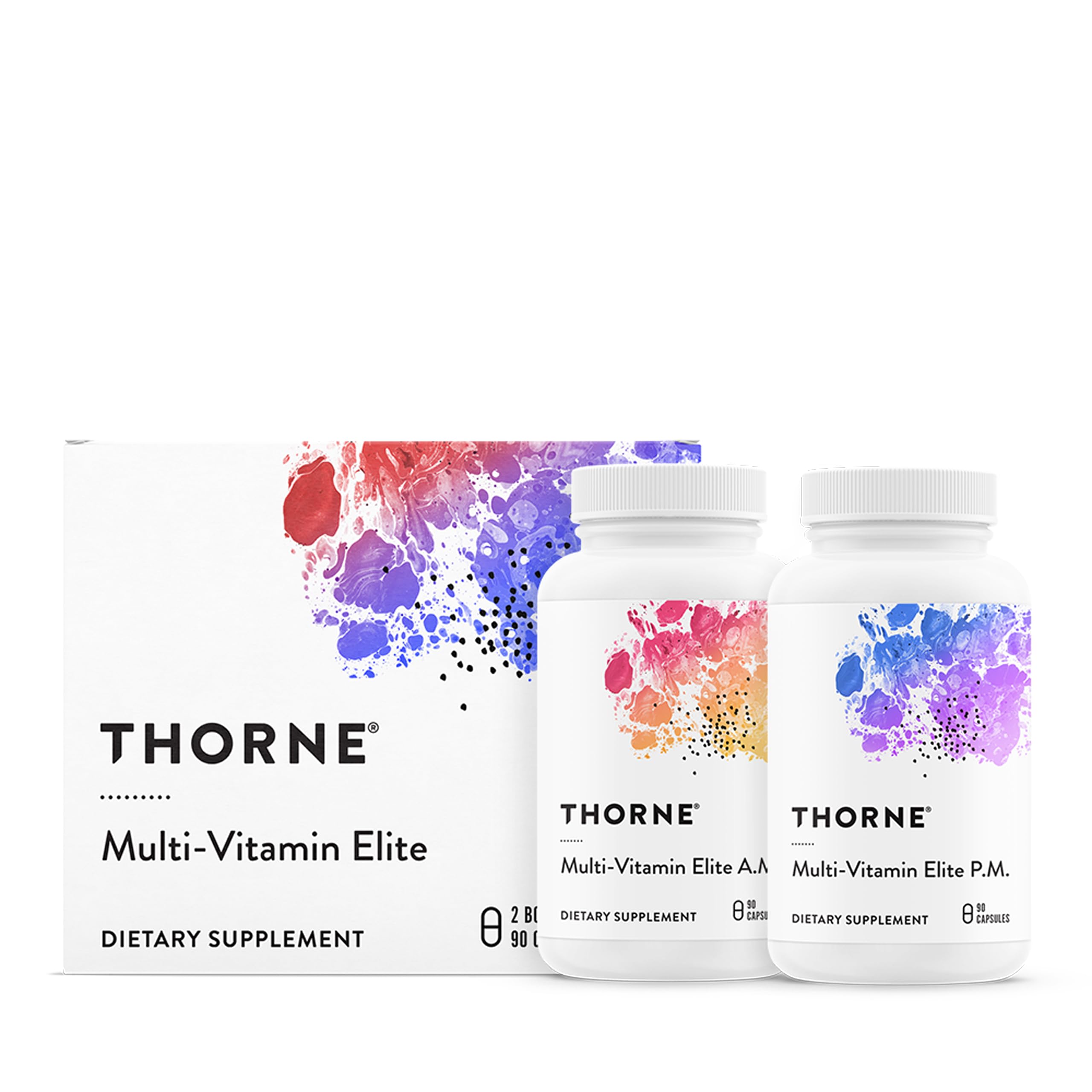 THORNE - Multi-Vitamin Elite - Daily Nutritional Supplement - AM Formula Supports Cellular Energy Production &PM Formula Supports Restful Sleep THORNE uk supplements