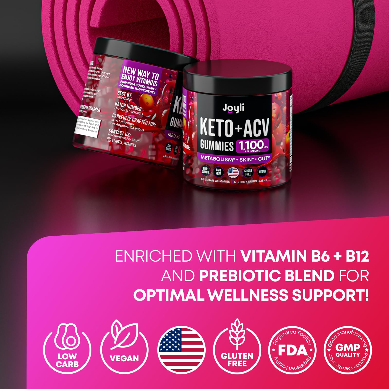 Advanced Keto ACV Gummies - ACV Keto Gummies - with Garcinia Cambogia - Water Loss Keto Gummy JOYLI Nutrition uk supplements