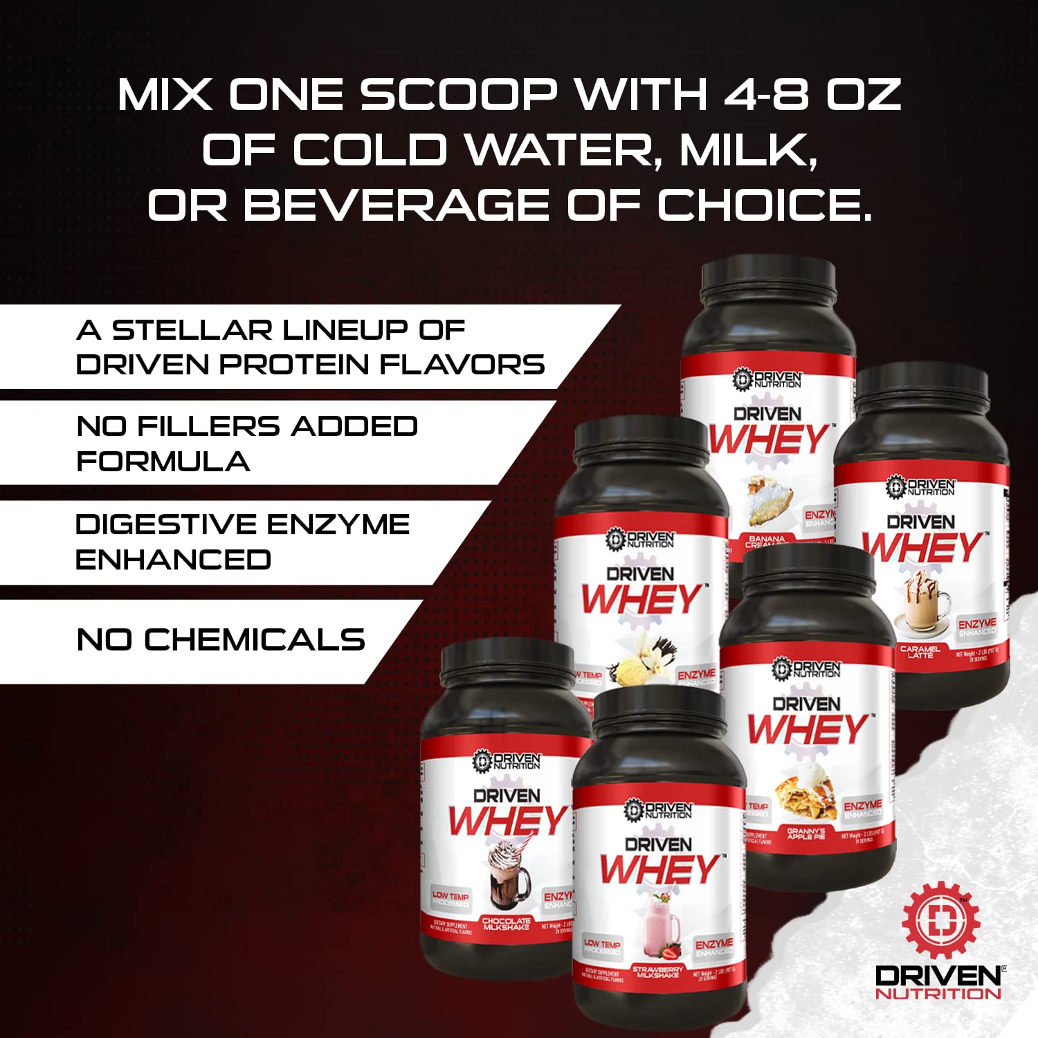 Driven WHEY- Grass Fed Whey Protein Powder: Delicious, Clean Protein Shake Driven Nutrition uk supplements