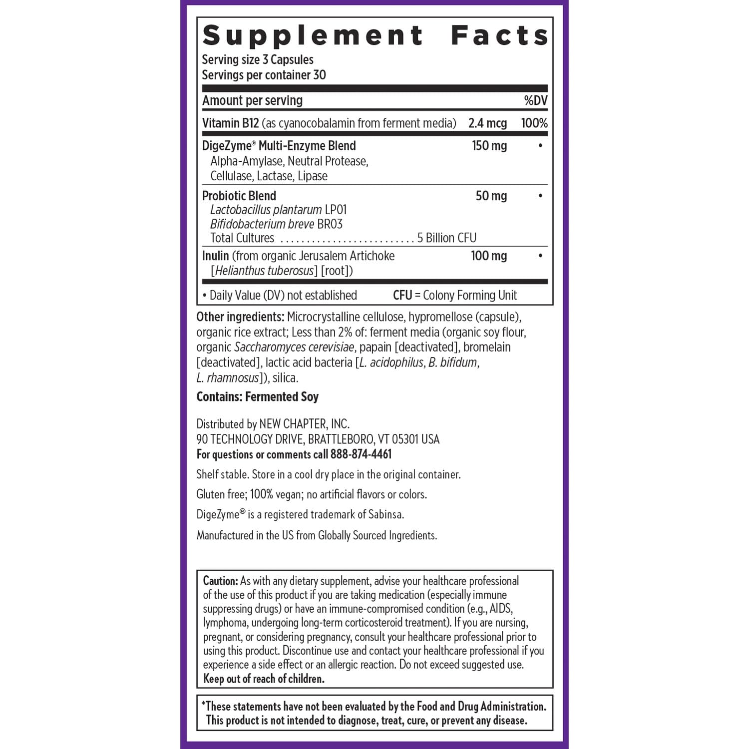 New Chapter All-Flora Enzyme Complex with Probiotics Relieves Bloating & Gas - Clinical-Strength Digestive Enzymes + Ultra-Concentrated Probiotics + Fermented Vitamin B12, 90 Vegan Capsules New Chapter uk supplements
