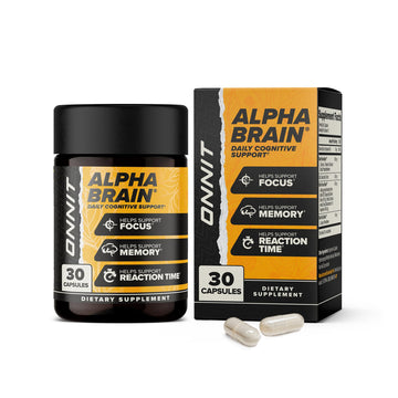 ONNIT Alpha Brain Nootropic Brain Supplement for Men and Women, IGEN Non-GMO Tested, Memory, Mental Clarity, Cognitive Support and Focus Capsules with L-Theanine and Vitamin B6, 30 Count ONNIT uk supplements