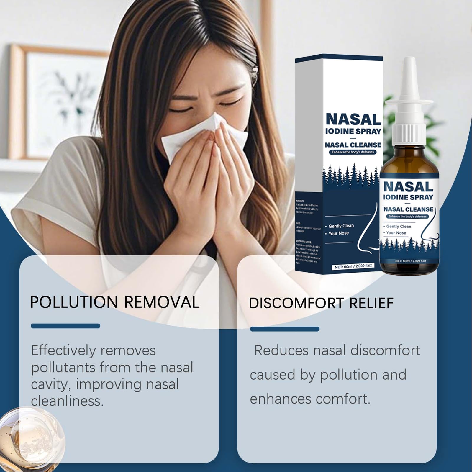 VIPUDA Nutramd Iodine Nasal Spray, Cleanses & Refreshes Your Nasal Passages, Iodine & Fulvic Acid Blend, 100% Natural Mineral Formula – 60 ml/2.029 fl.oz (1pc) VIPUDA uk supplements