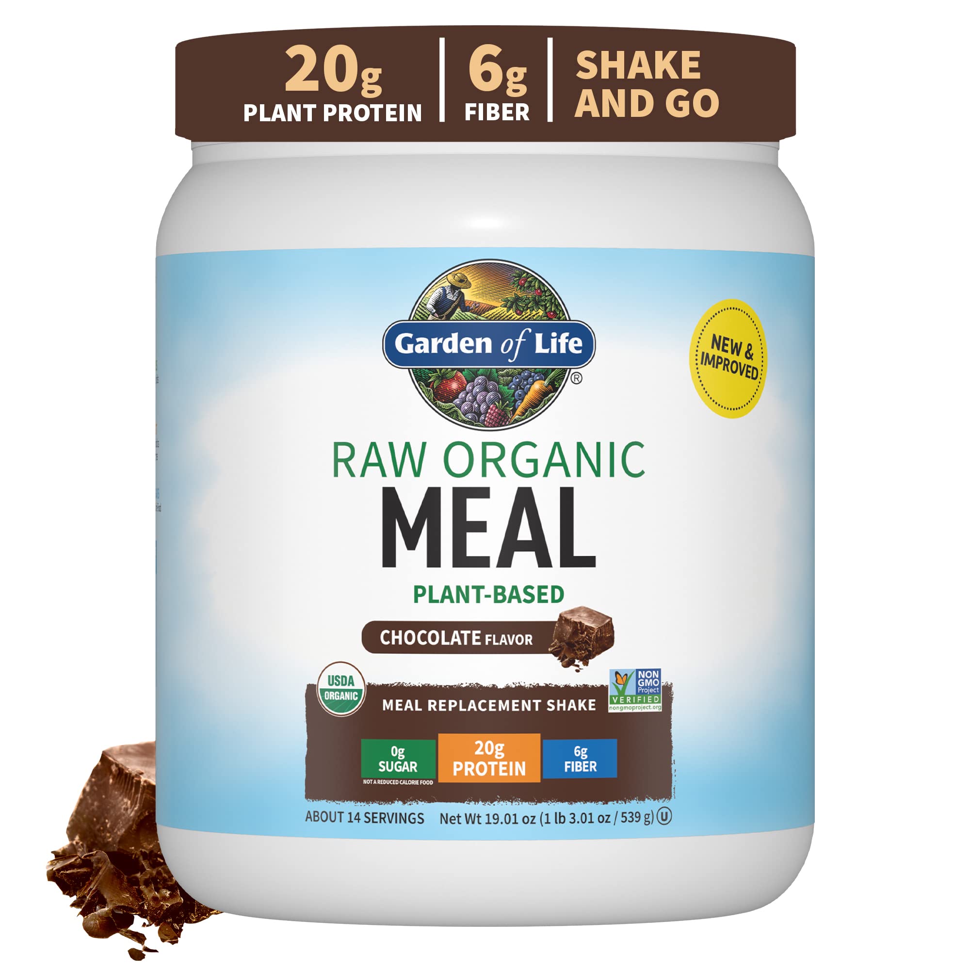 Garden of Life Vegan Protein Powder - Raw Organic Meal Replacement Shakes Garden of Life uk supplements