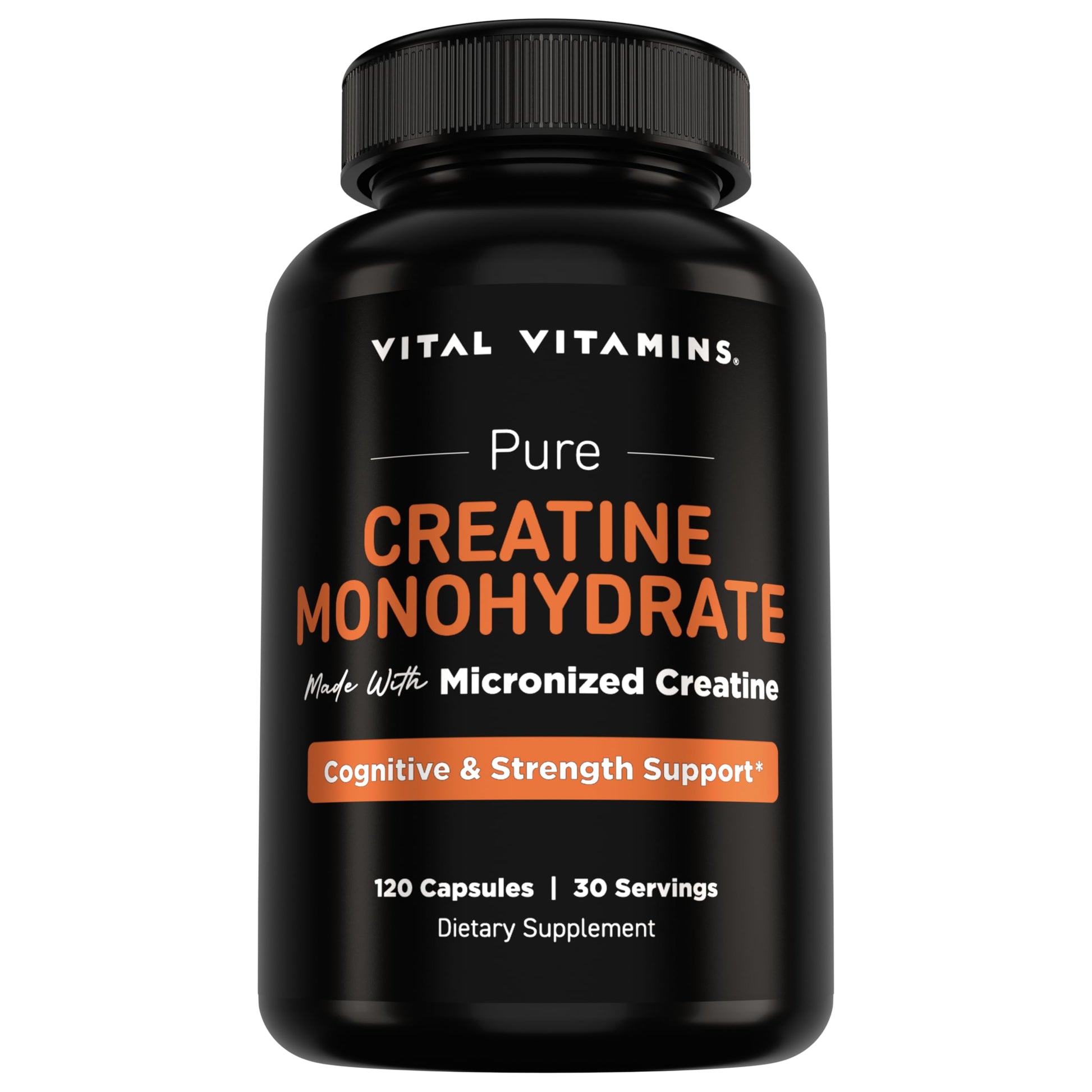 Vital Vitamins Creatine Monohydrate Pills for Women & Men - Micronized Creatine Capsules - Cognitive, Strength, Recovery Support - 3g (3000mg) per Serving - Vegan, Non-GMO, 120 Count Vital Vitamins uk supplements
