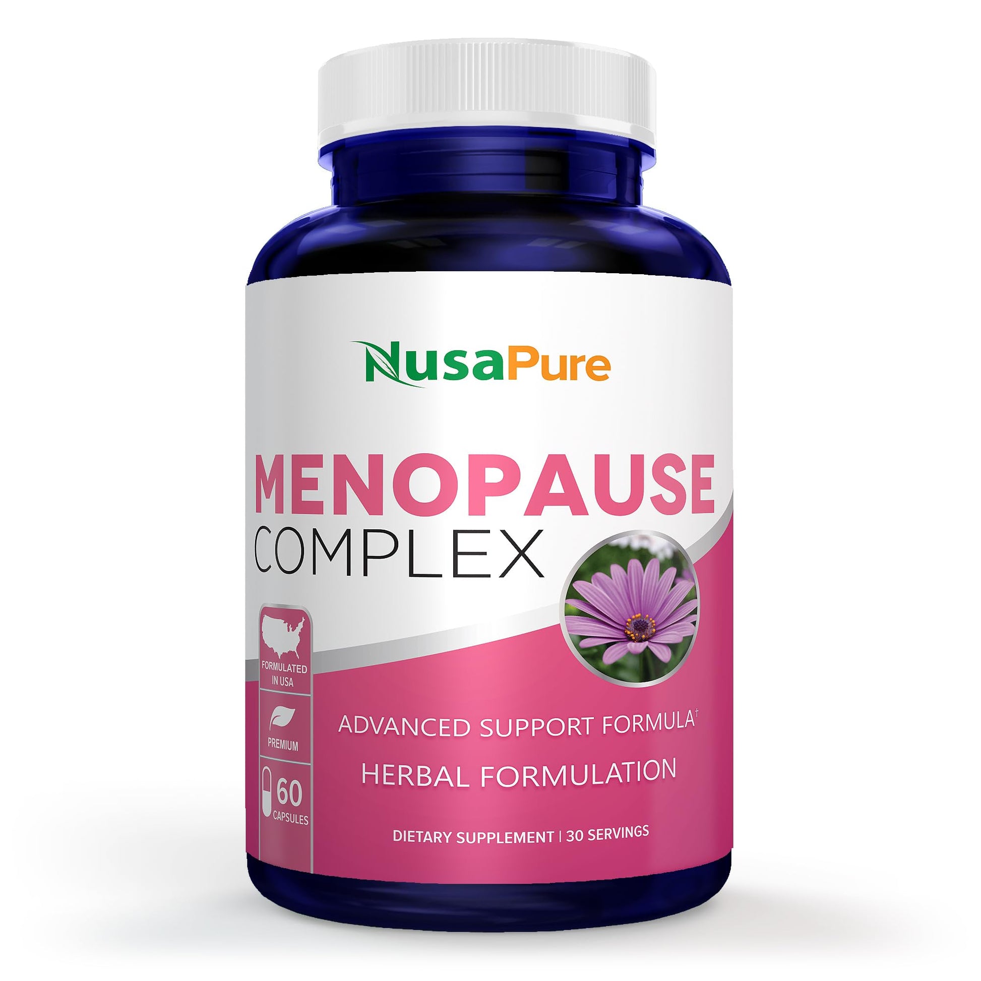 NusaPure Menopause Complex : Black Cohosh and Herbal Ingredients - 60 Capsules NusaPure uk supplements