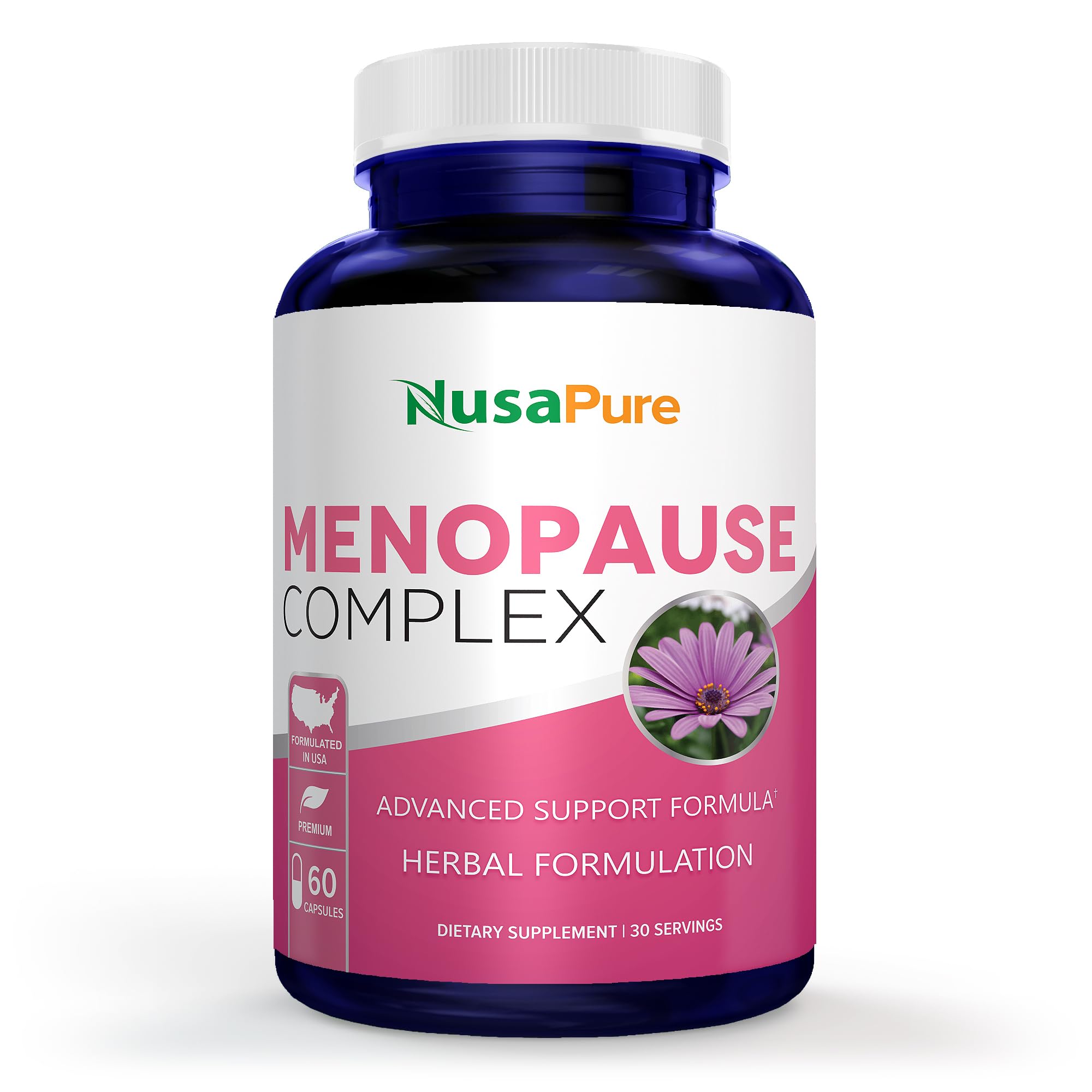 NusaPure Menopause Complex : Black Cohosh and Herbal Ingredients - 60 Capsules NusaPure uk supplements