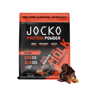 Jocko Mölk Chocolate Peanut Butter Whey Protein Powder - Keto, Probiotics, Grass Fed Jocko Fuel uk supplements
