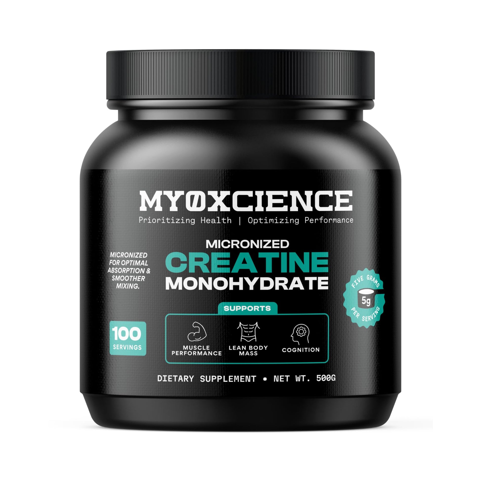 MYOXCIENCE Micronized Creatine | Supports Muscle Performance, Lean Body Mass, & Cognition | 100 Servings MYOXCIENCE uk supplements