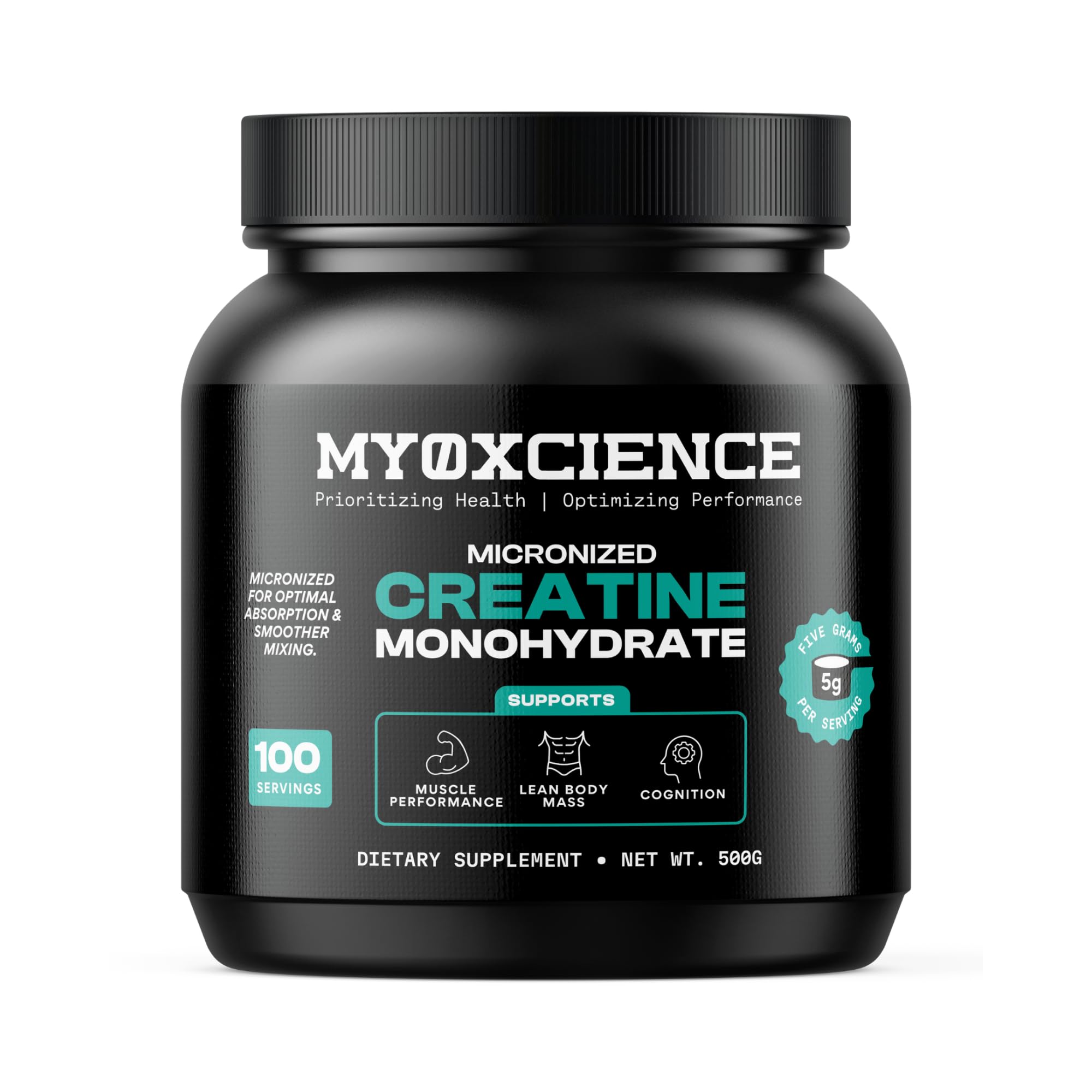 MYOXCIENCE Micronized Creatine | Supports Muscle Performance, Lean Body Mass, & Cognition | 100 Servings MYOXCIENCE uk supplements