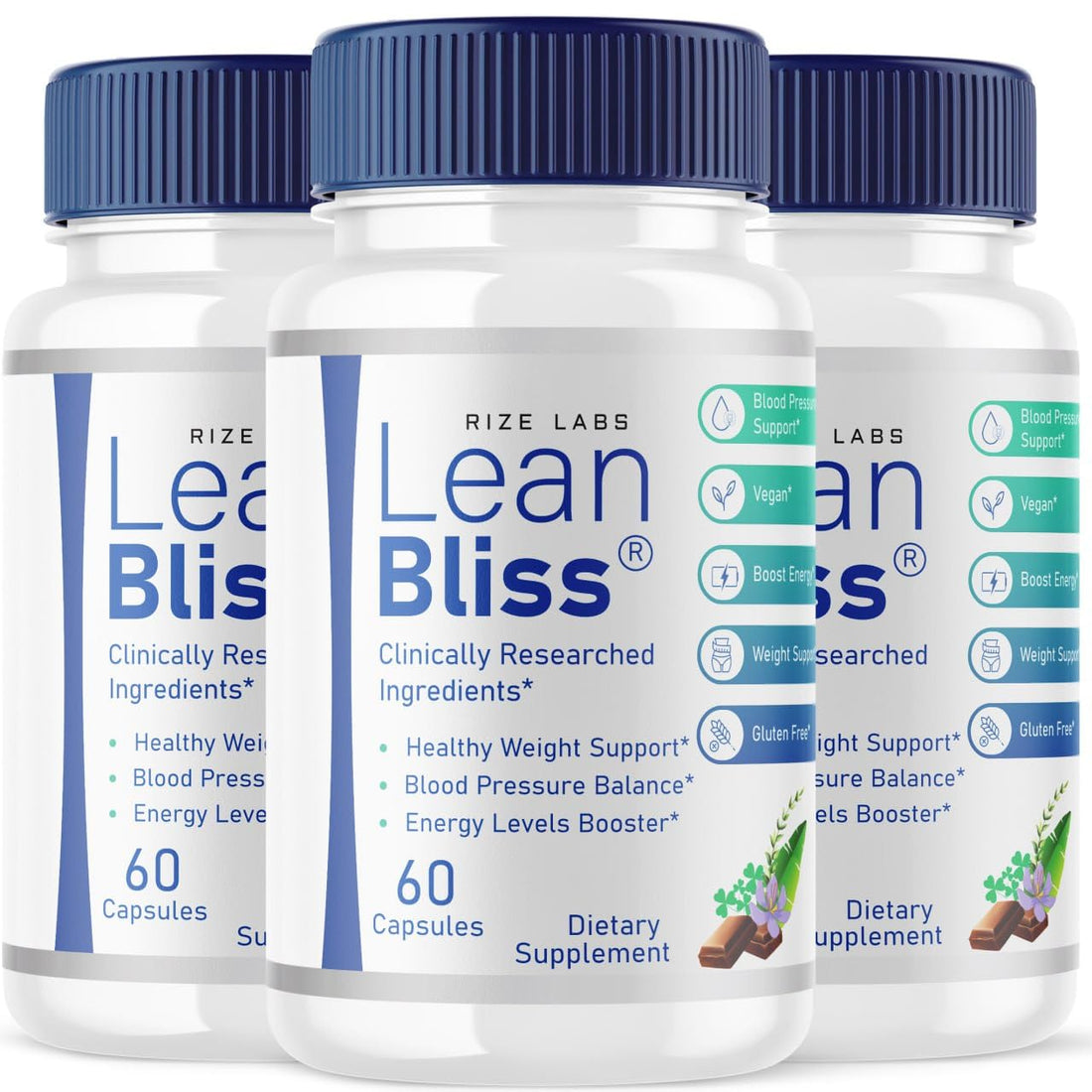 (3 Pack) Lean Bliss Weight Loss Pills, Lean Bliss Fat Burning Formula, LeanBliss Advanced rize labs uk supplements